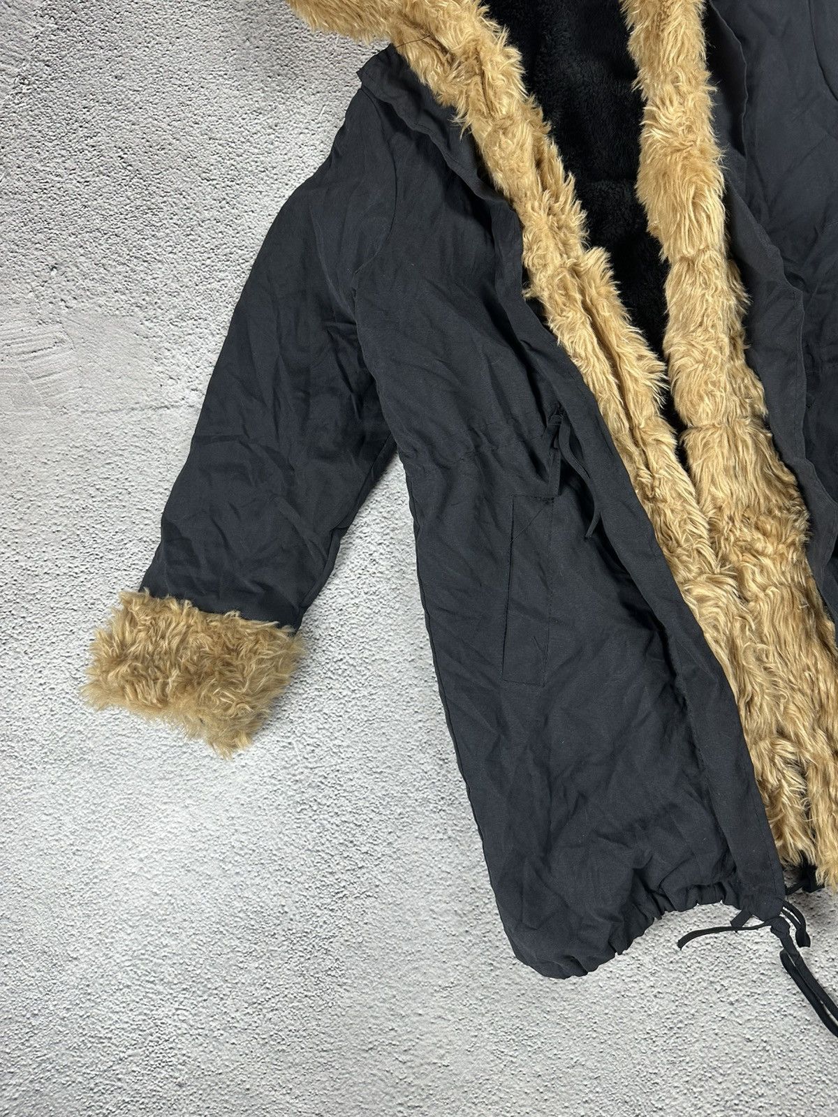 If Six Was Nine Fur Fuzzy Faux Jacket LGB Gothic Hype Coat Opium Parka Size M / US 6-8 / IT 42-44 - 4 Thumbnail