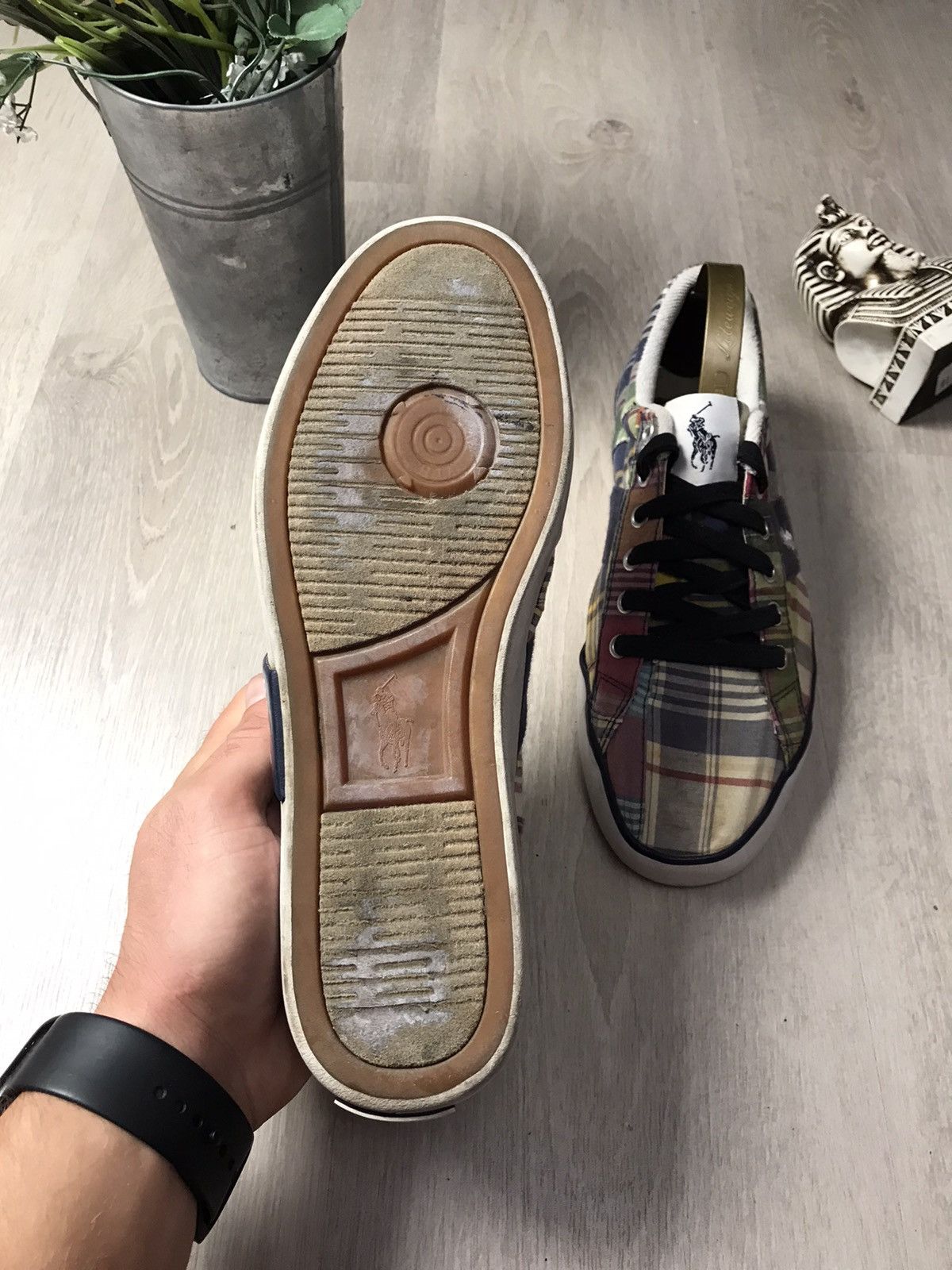 Vintage Polo Ralph Lauren checkered sneakers