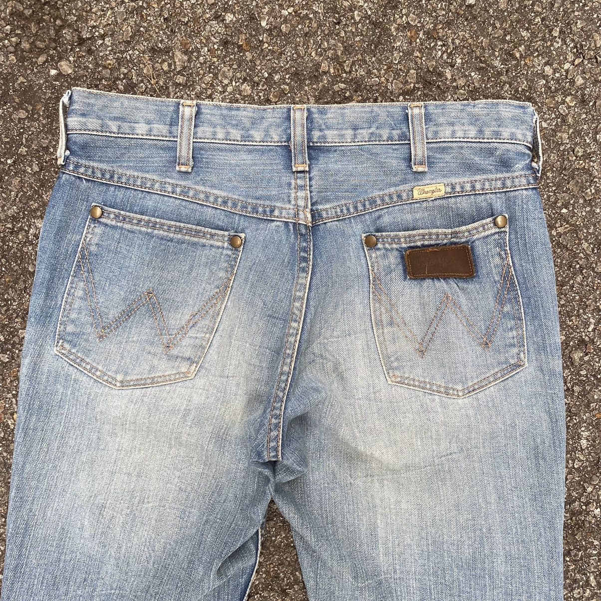 Japanese Brand Flare Jeans Wrangler Blue Washed Low Rise Bootcut Denim Size US 29 - 12 Thumbnail