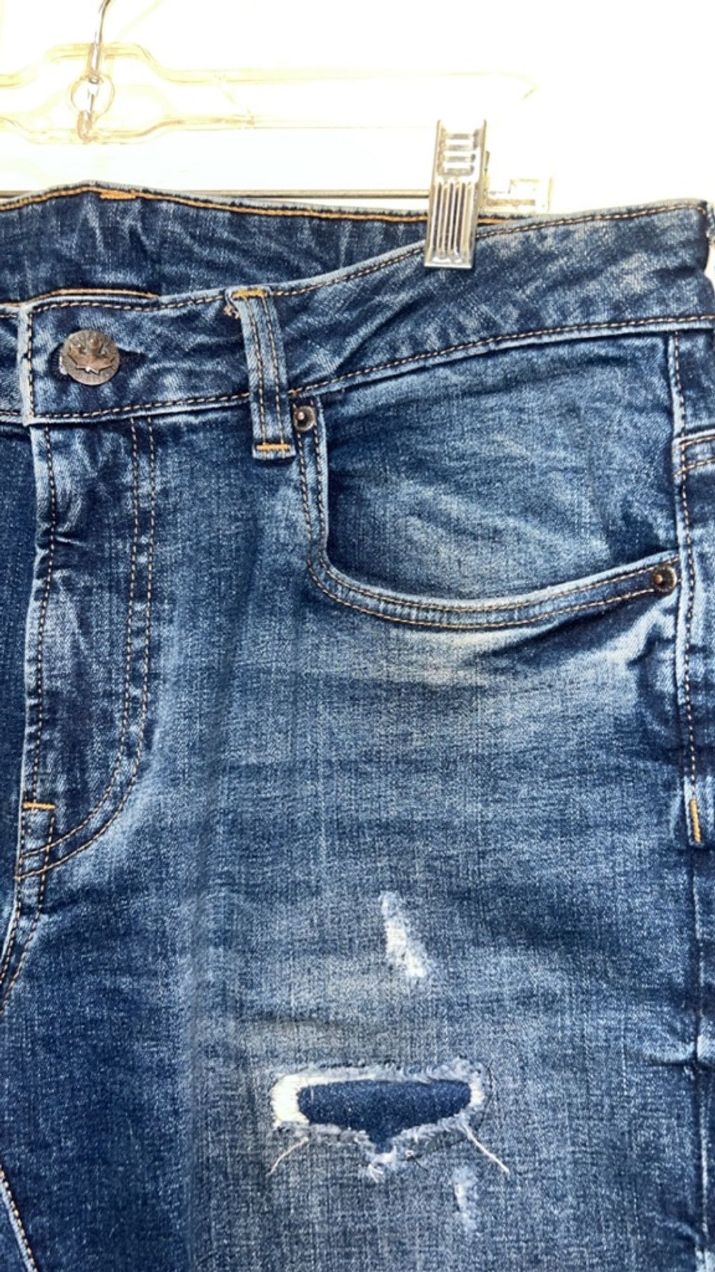 Buffalo David Bitton Men's Buffalo David Bitton Slim Straight Jeans Waist 33 Blue Size US 33 - 2 Thumbnail