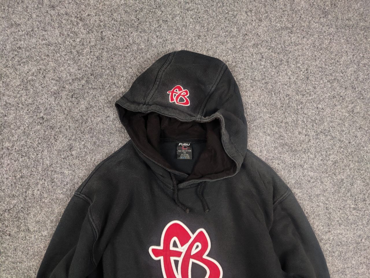 Fubu Vintage Fubu Embroidered Rap Y2K Faded Black Hoodie Hip Hop Size US S / EU 44-46 / 1 - 1 Thumbnail