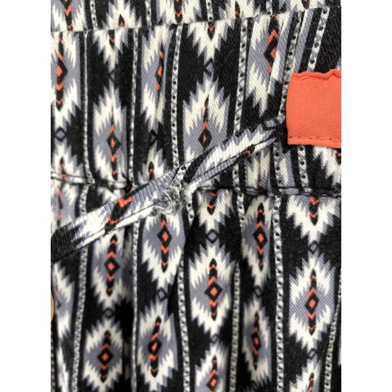 Vintage UMGEE Womens BOHO Hippie Drawstring Aztec Tribal Pattern Pants L Pants Oatmeal Pockets 90s Style Womens Regular Size 36" / US 14 / IT 50 - 4 Thumbnail
