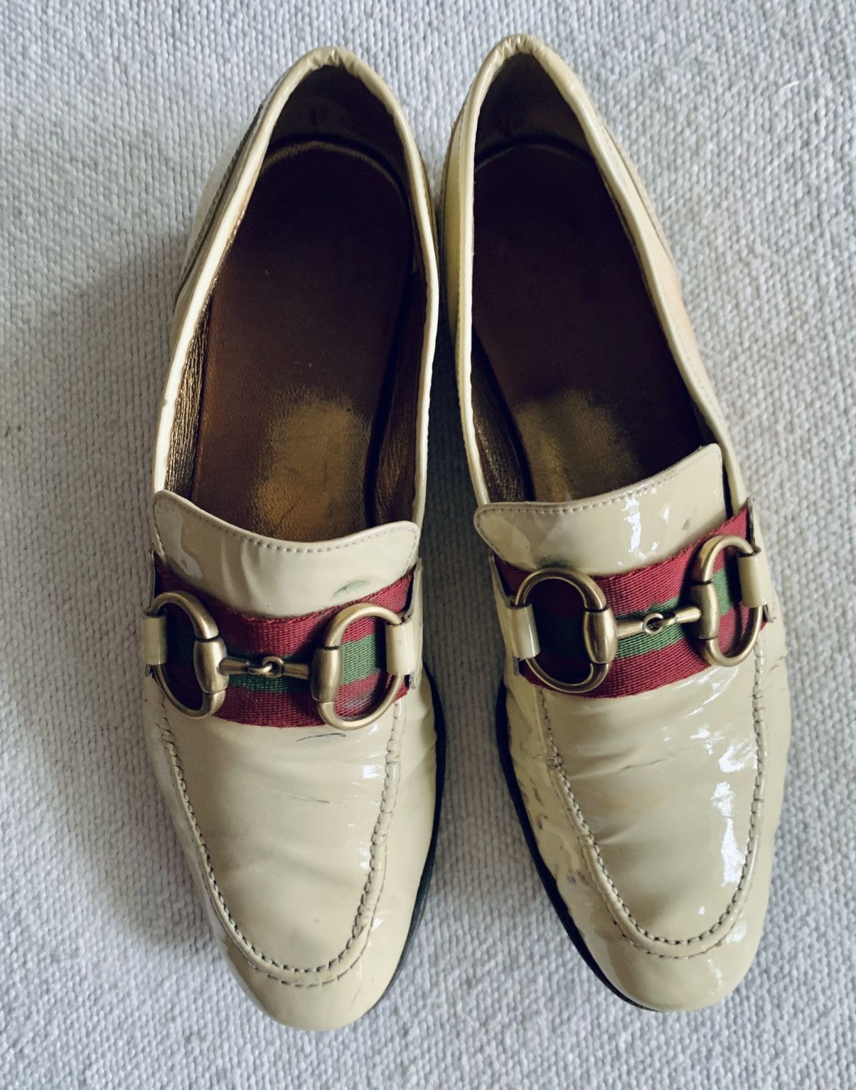Gucci Gucci Brixton beige horsebit 35,5 loafer Size US 6 / IT 36 - 2 Thumbnail