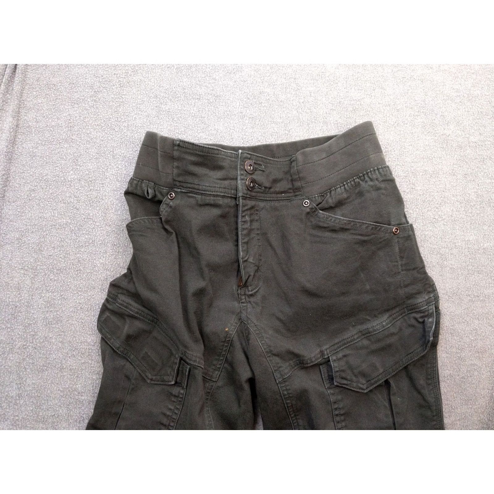 Duluth Trading Company Duluth Trading Co Pants Womens 2 Green Cotton Cargo Stretch Twill Workwear Size 26" / US 2 / IT 38 - 3 Thumbnail