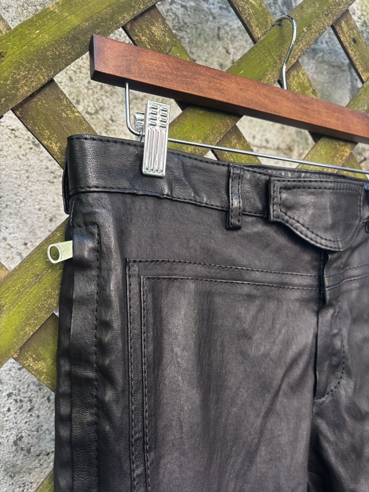 Dior Dior Homme AW08 Ribbed Leather Moto Pants Size US 30 / EU 46 - 4 Thumbnail