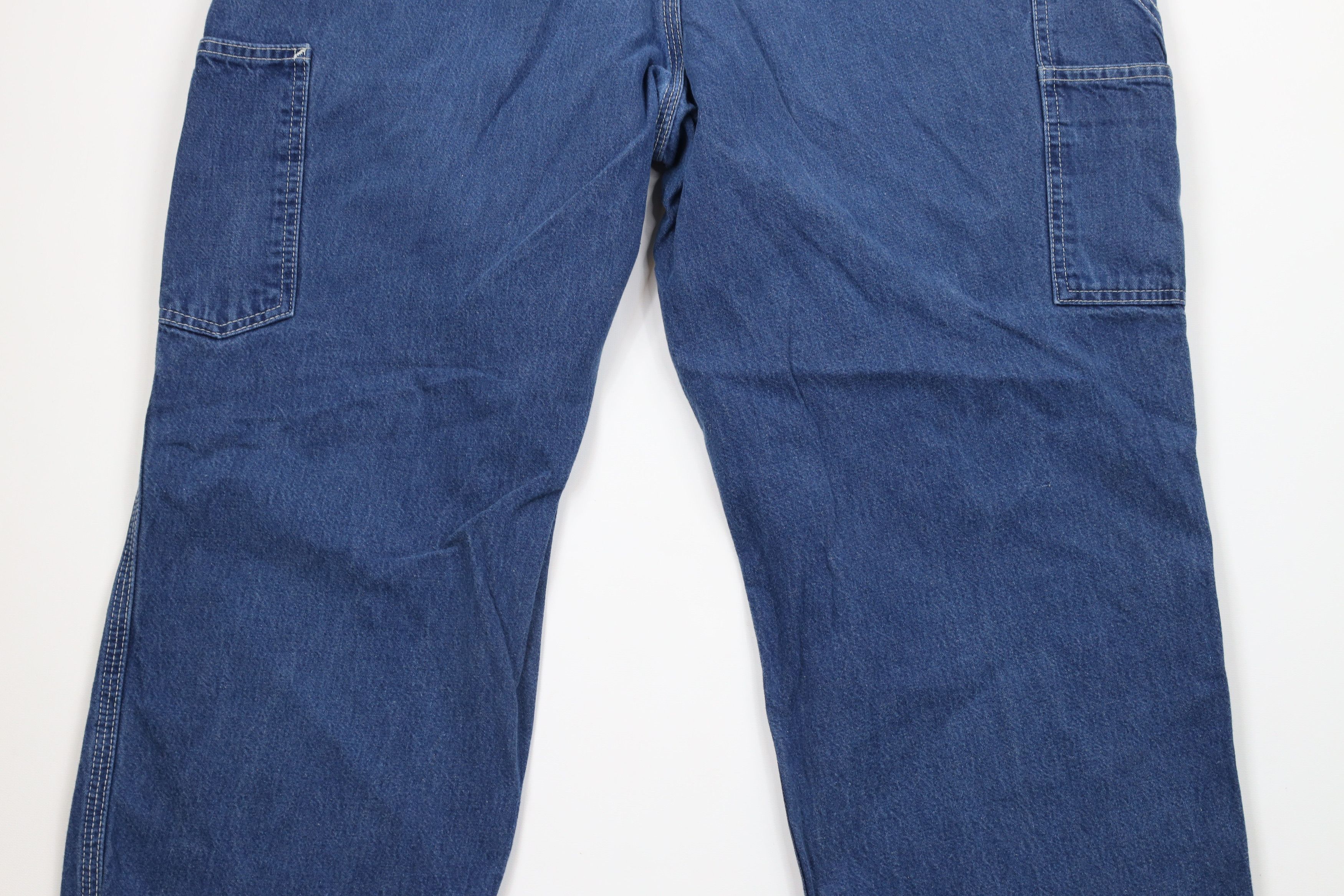 Carhartt × Vintage Vintage Carhartt Spell Out Wide Leg Carpenter Dungaree Jeans Size US 40 / EU 56 - 12 Thumbnail
