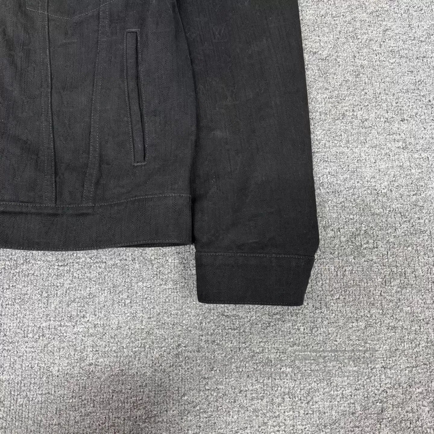 Louis Vuitton Black Denim Jacket with Button Closure. Size US S / EU 44-46 / 1 - 3 Thumbnail