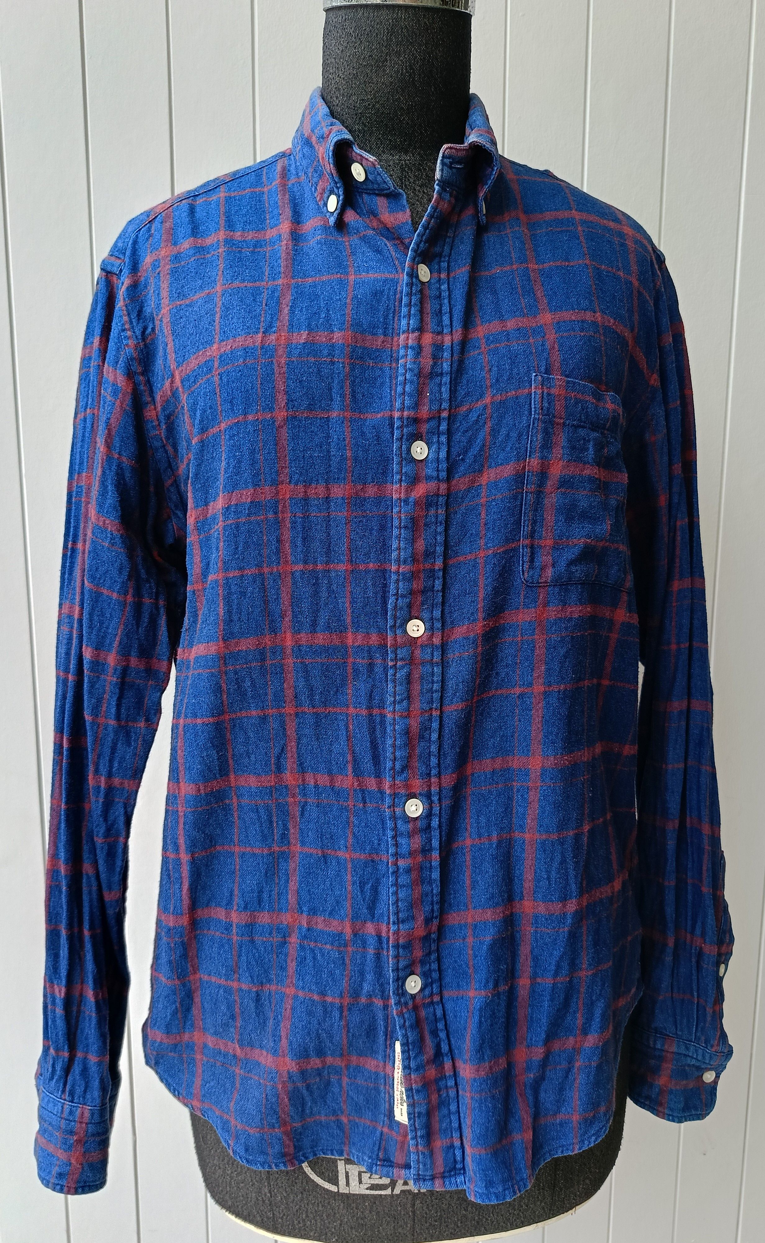 Journal Standard Journal Standard Relume plaid blue indigo flannel shirt Size US S / EU 44-46 / 1 - 2 Thumbnail