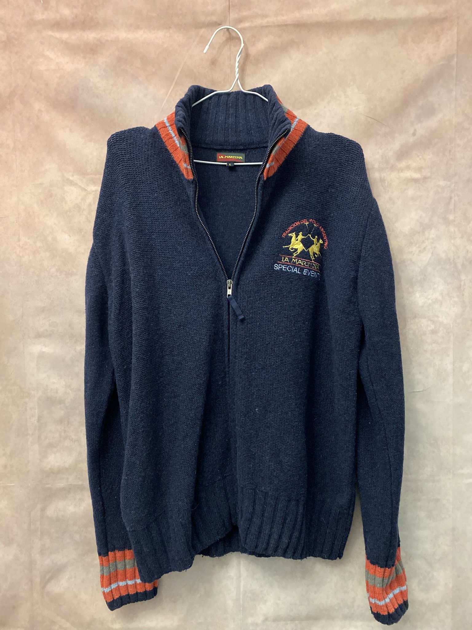 Designer × La Martina Vintage La Martina Sweater Full Zip Size L Size US L / EU 52-54 / 3 - 1 Thumbnail