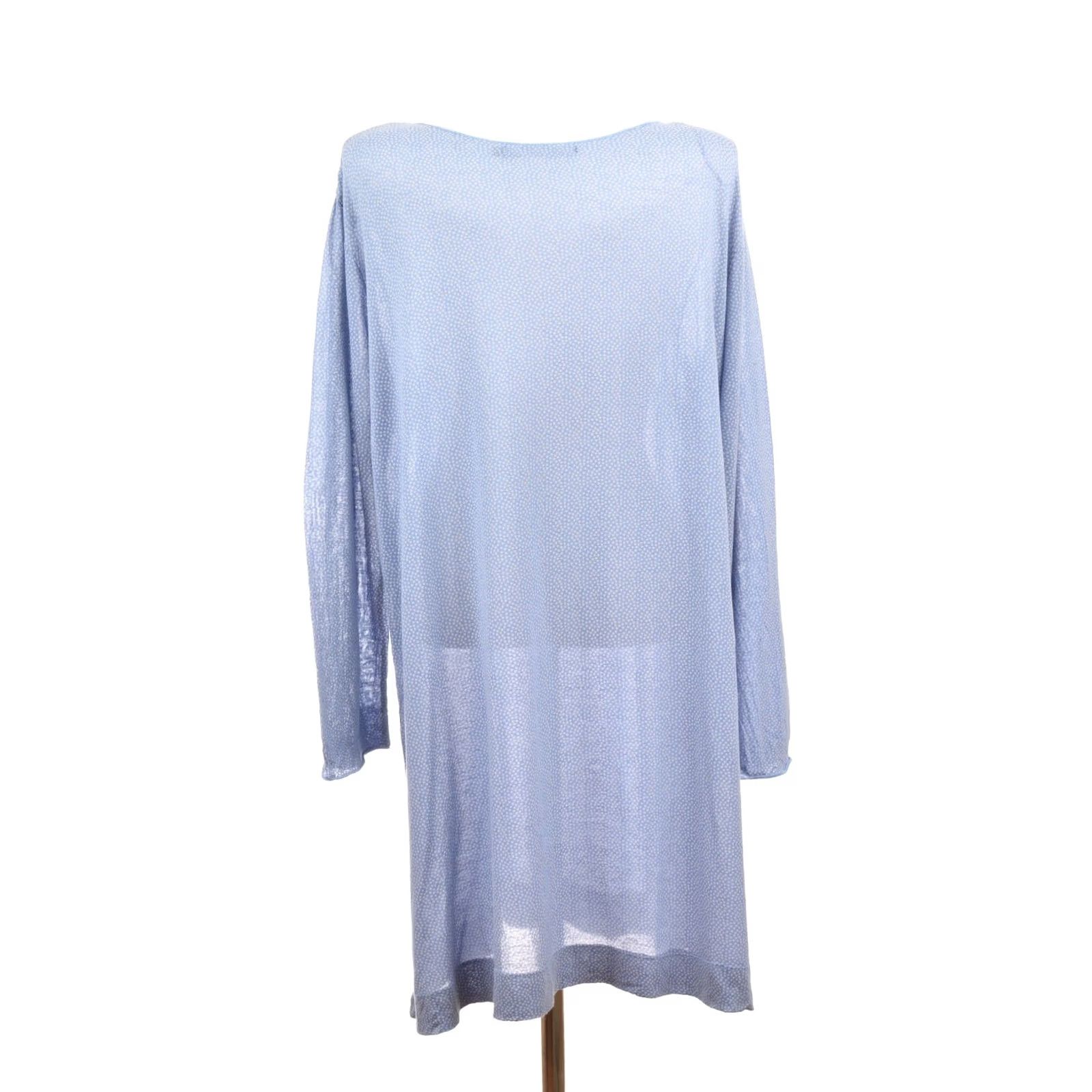 Vintage Gudrun Sjödén Gudrun Sjoden Blue Polka Dot Lyocell Dress L Women Short A-Line Size L / US 10 / IT 46 - 3 Thumbnail
