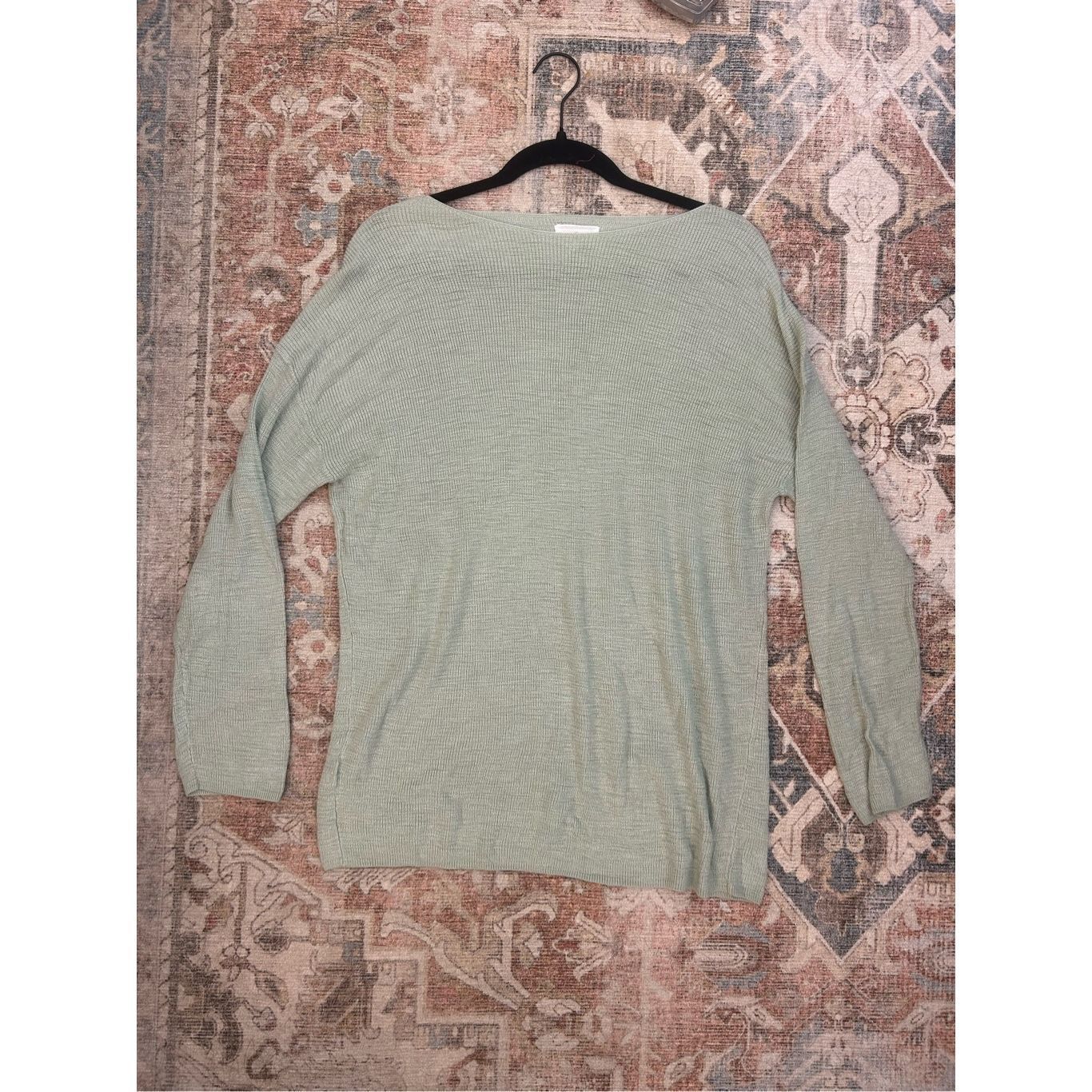 Lou & Grey Lou & Grey Sage Green Pullover Long Sleeve Sweater Nylon Ray Size L / US 10 / IT 46 - 1 Thumbnail