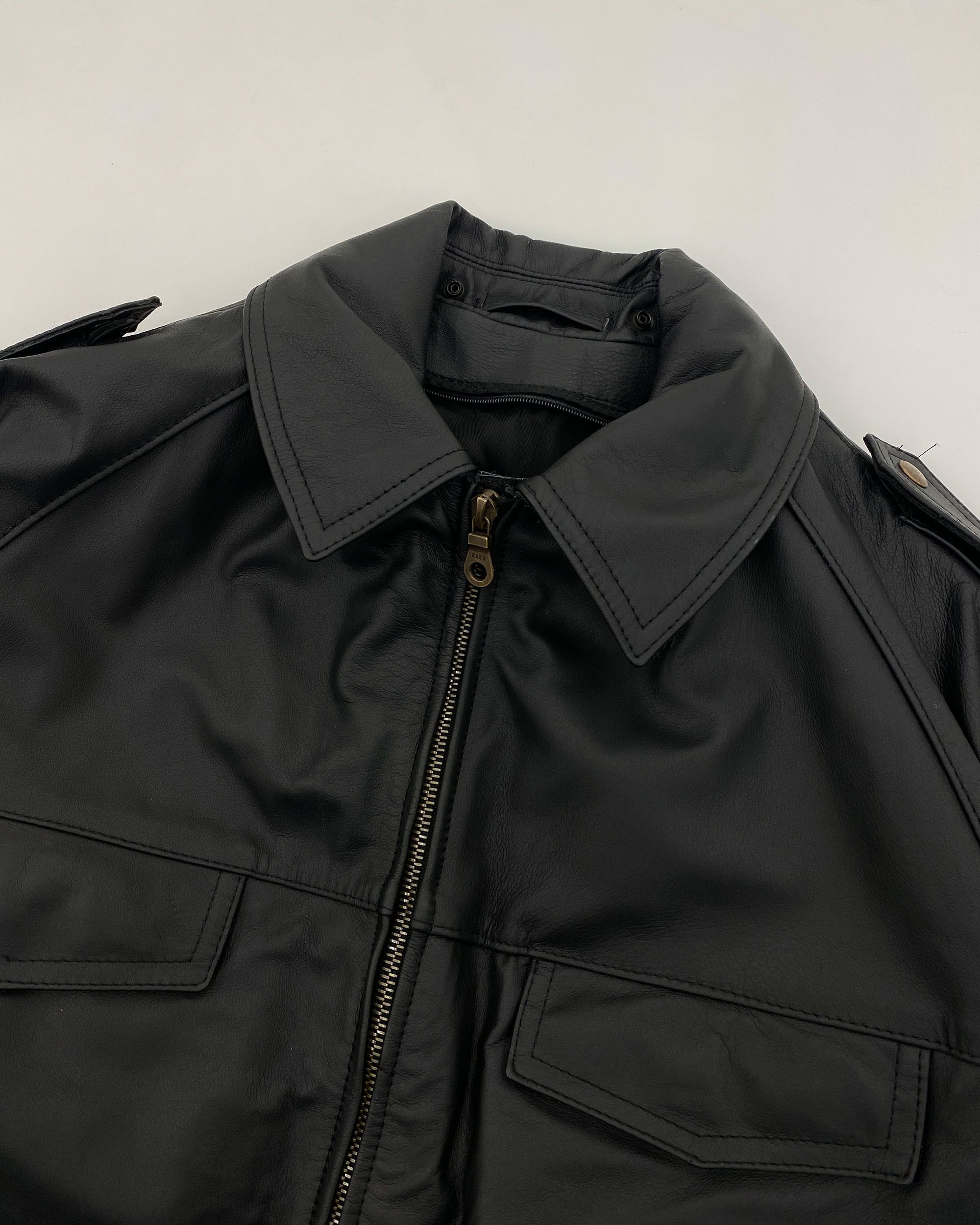 Vintage 1999 Riri Zip Leatherjacket Size US XXL / EU 58 / 5 - 3 Thumbnail