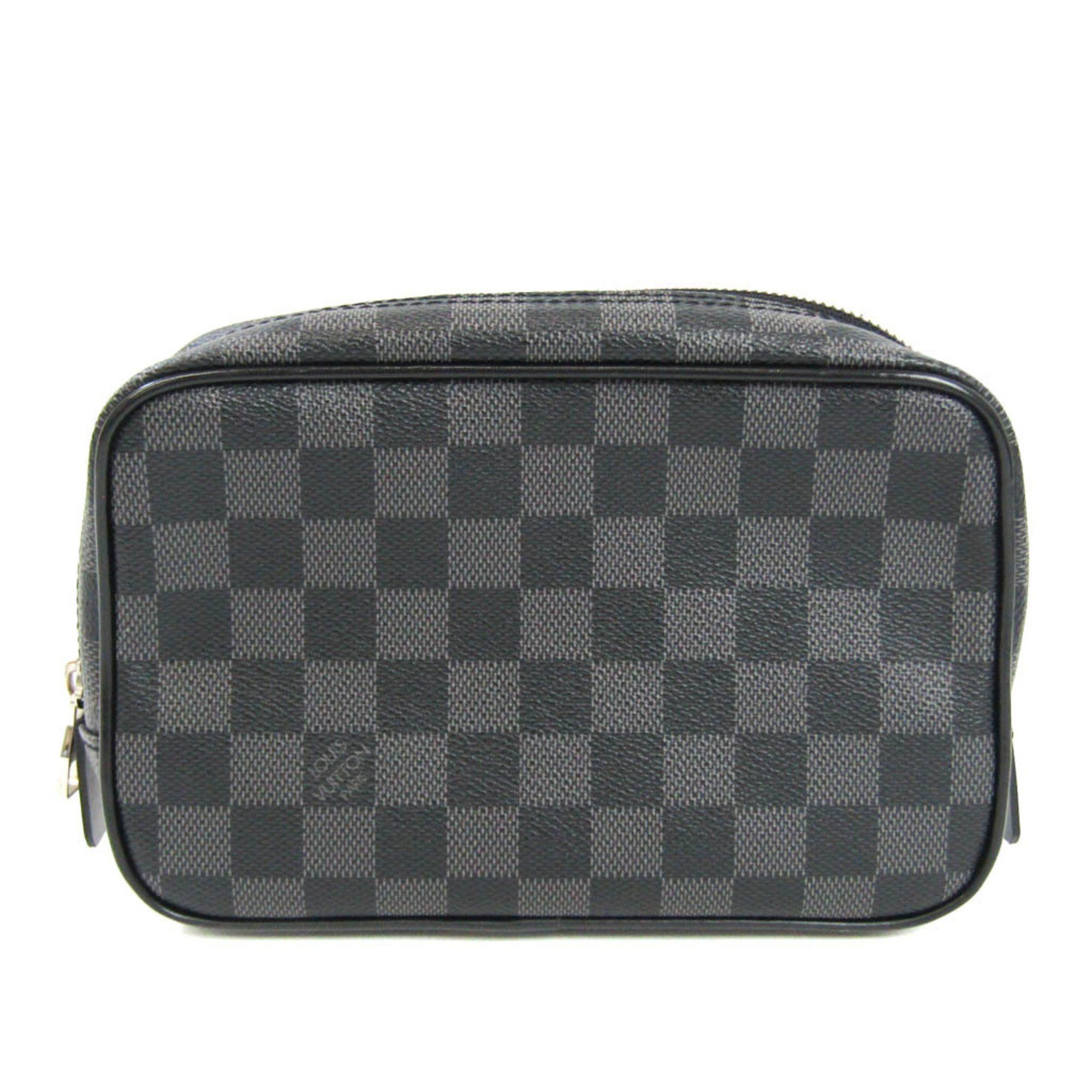 Louis Vuitton Damier Graphite Toilet Pouch PM N47522 Men's Pouch