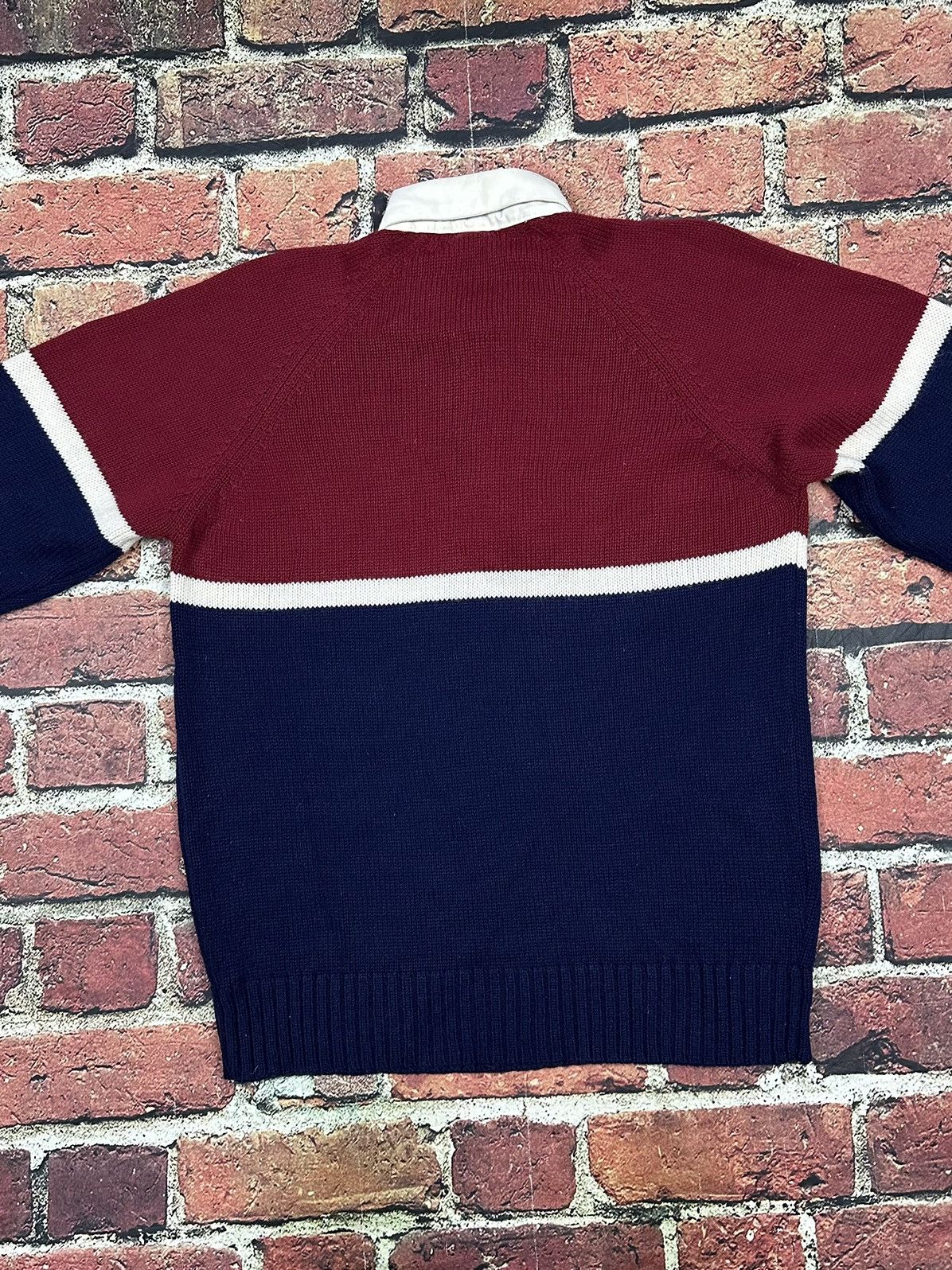 Vintage Vintage EATON HILL SPORT 1/4 Snap Button Collared Sweater Size US XL / EU 56 / 4 - 4 Thumbnail