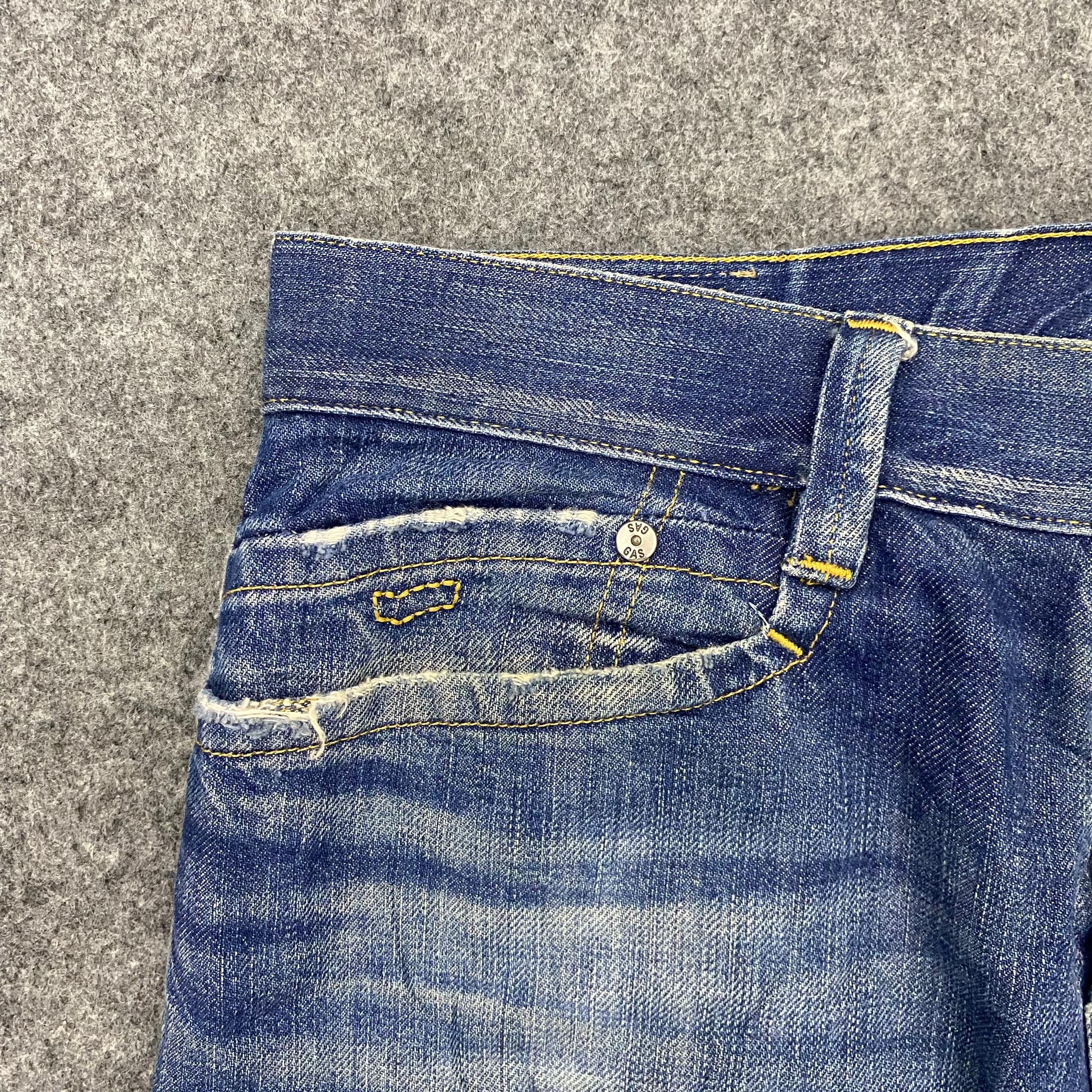 If Six Was Nine 💥Best Offer💥Vintage Gas Jeans designer Distressed Denim Size US 31 - 10 Thumbnail