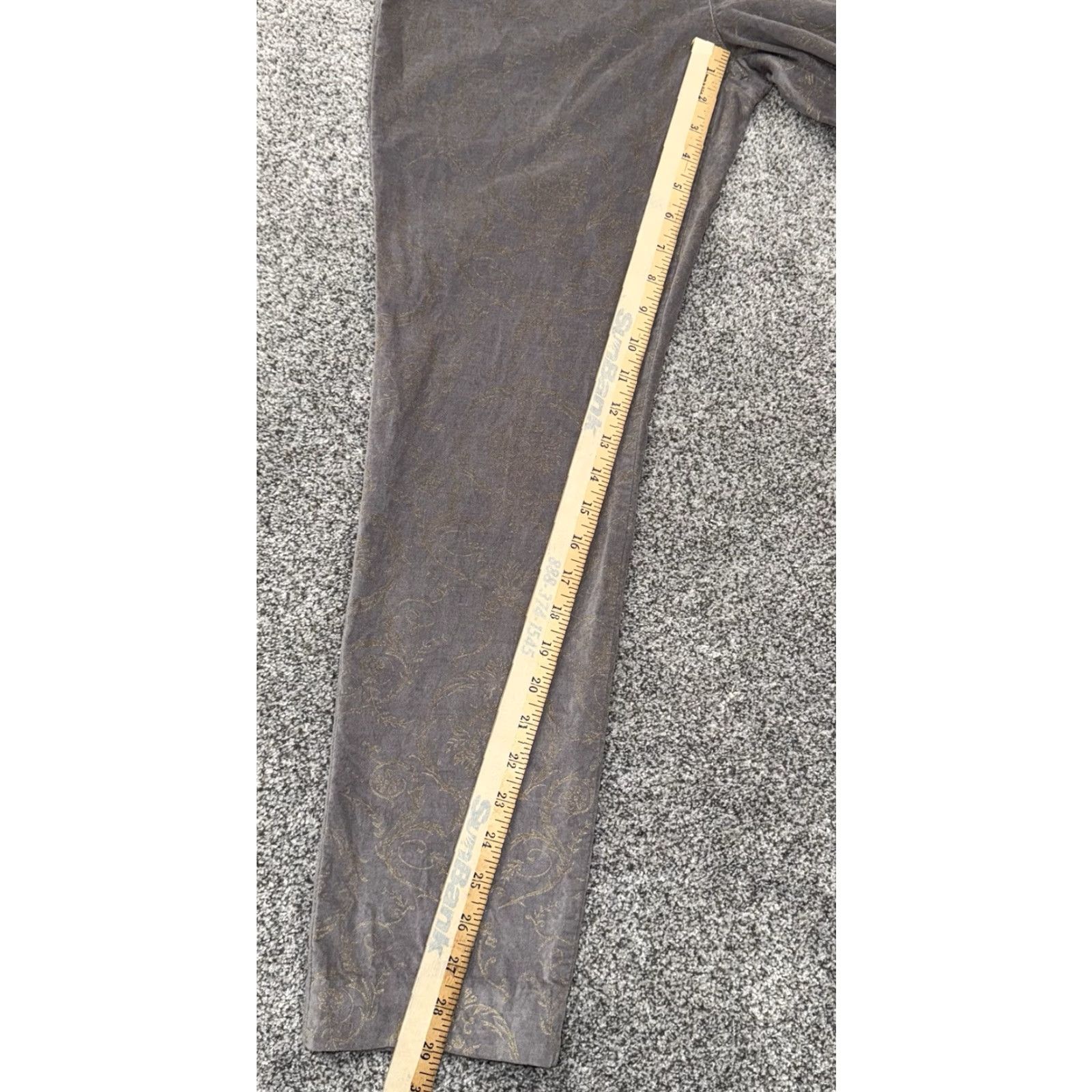 Vintage Chico's Pants Women Sz 0 Velvet Baroque Embellished Whimsigoth Boho Romantic Chic Casual Style Ankle HIp? Size 25" / US 0 / IT 36 - 5 Thumbnail