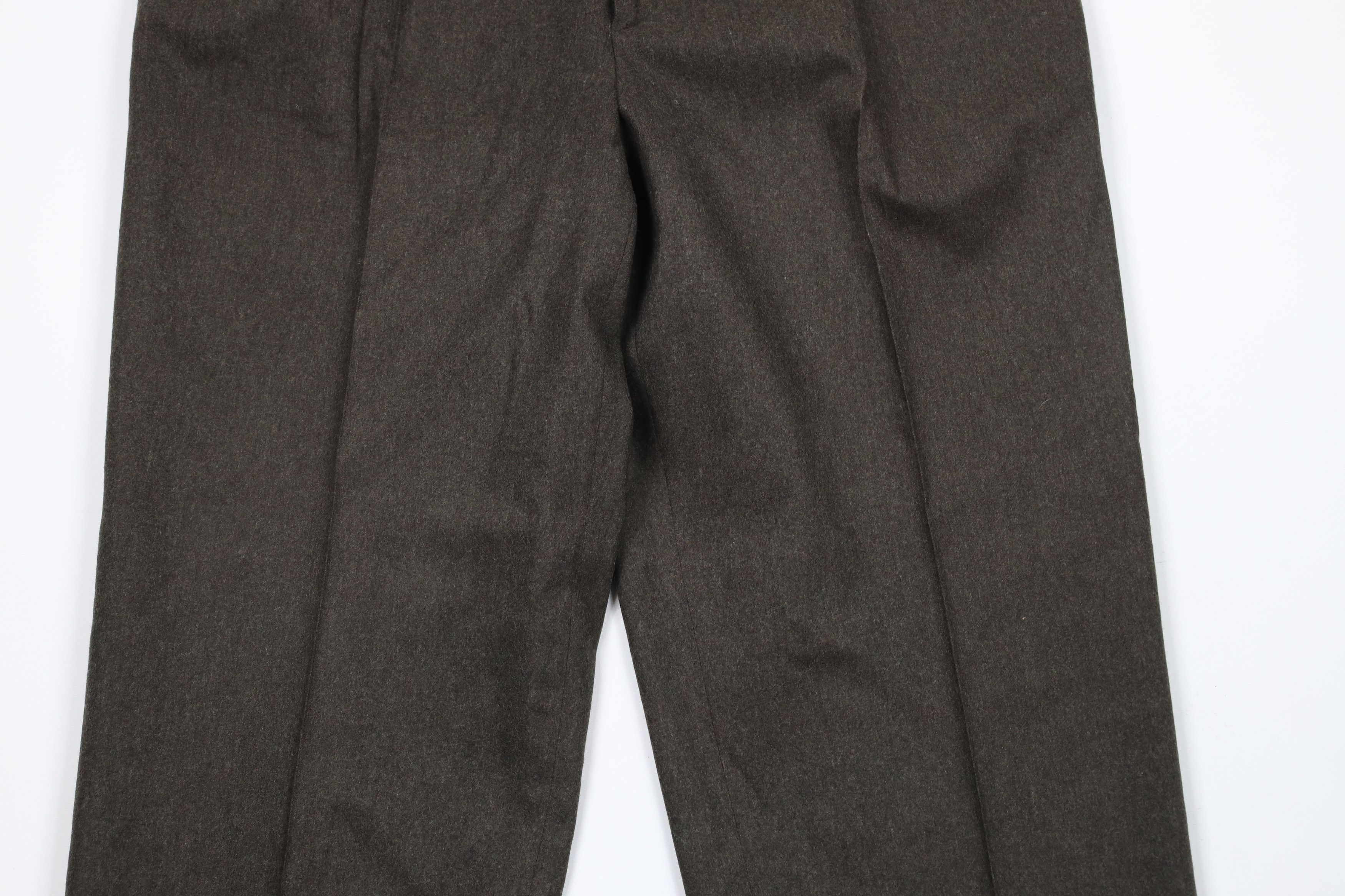 Vintage Vintage 90s Streetwear Wool Wide Leg Chino Pants Green Size US 38 / EU 54 - 3 Thumbnail