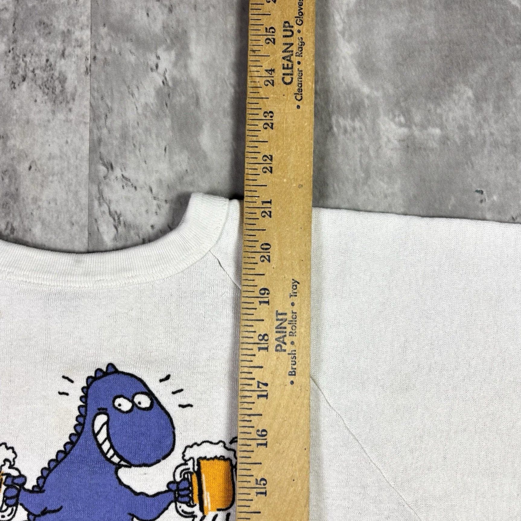 Vintage VINTAGE Partyasaurus Funny Drinking Sweatshirt Raglan Funny Humor Small 80s Size US S / EU 44-46 / 1 - 4 Thumbnail
