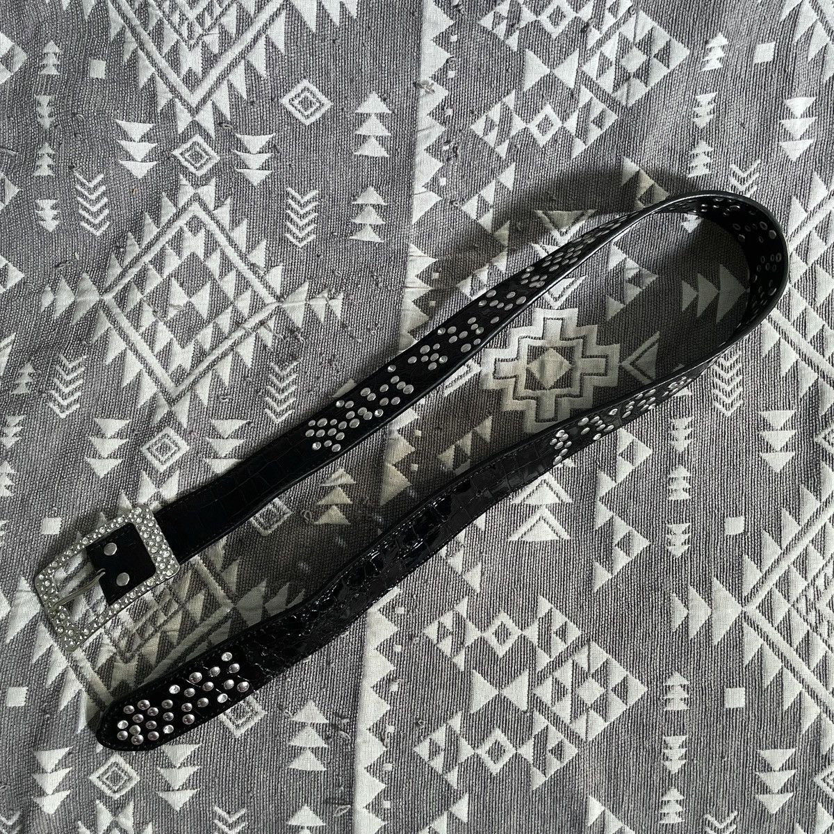 If Six Was Nine Vintage Y2k studded rhinestones buckle belts kapital style Size ONE SIZE - 2 Thumbnail