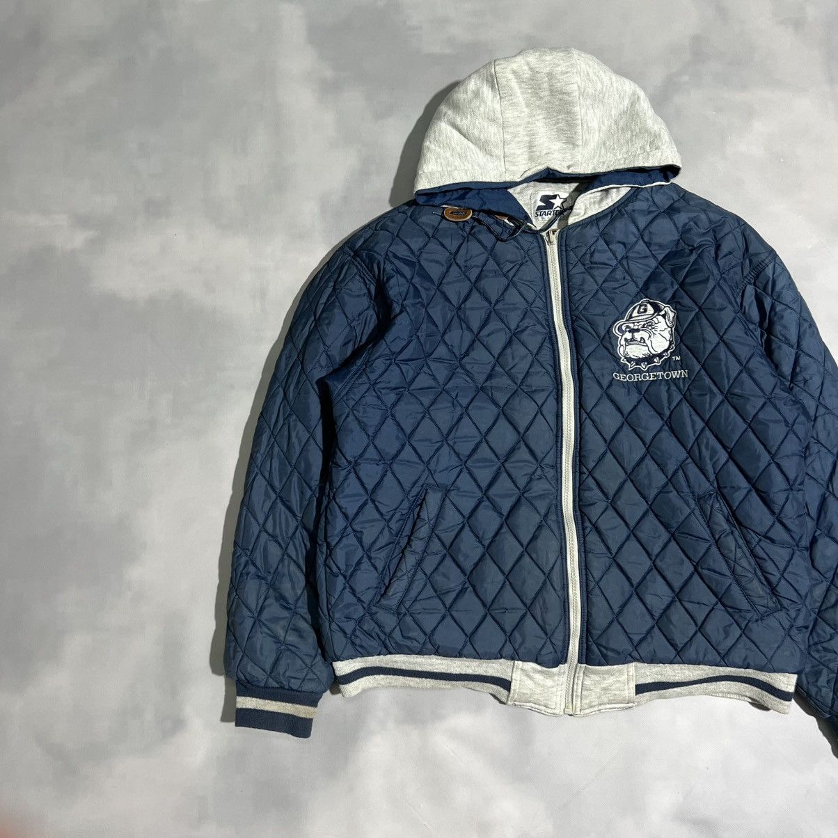 Starter Vintage Y2K Starter Georgetown Reversible Bomber Streetwear Size US L / EU 52-54 / 3 - 9 Thumbnail