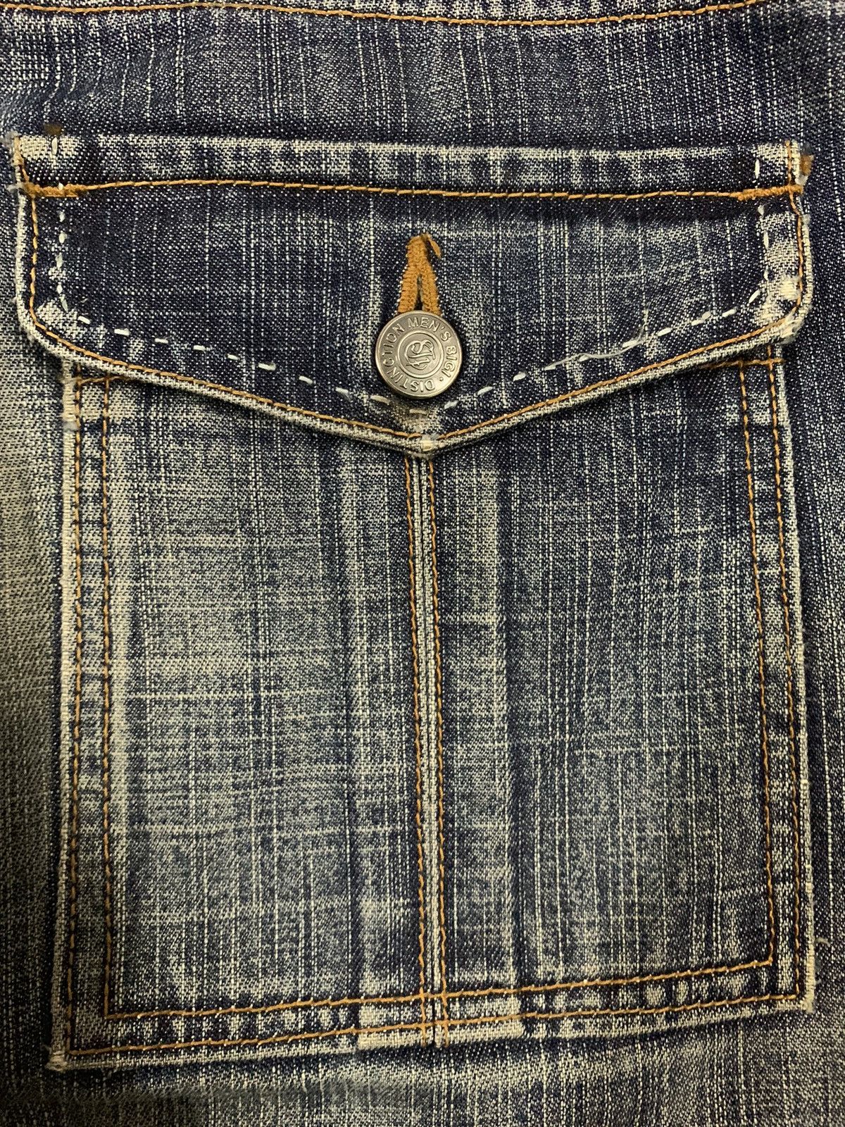 Japanese Brand Vintage Distinction Stitched Mud Wash Loose Fit Grunge Jeans Size US 30 / EU 46 - 14 Thumbnail