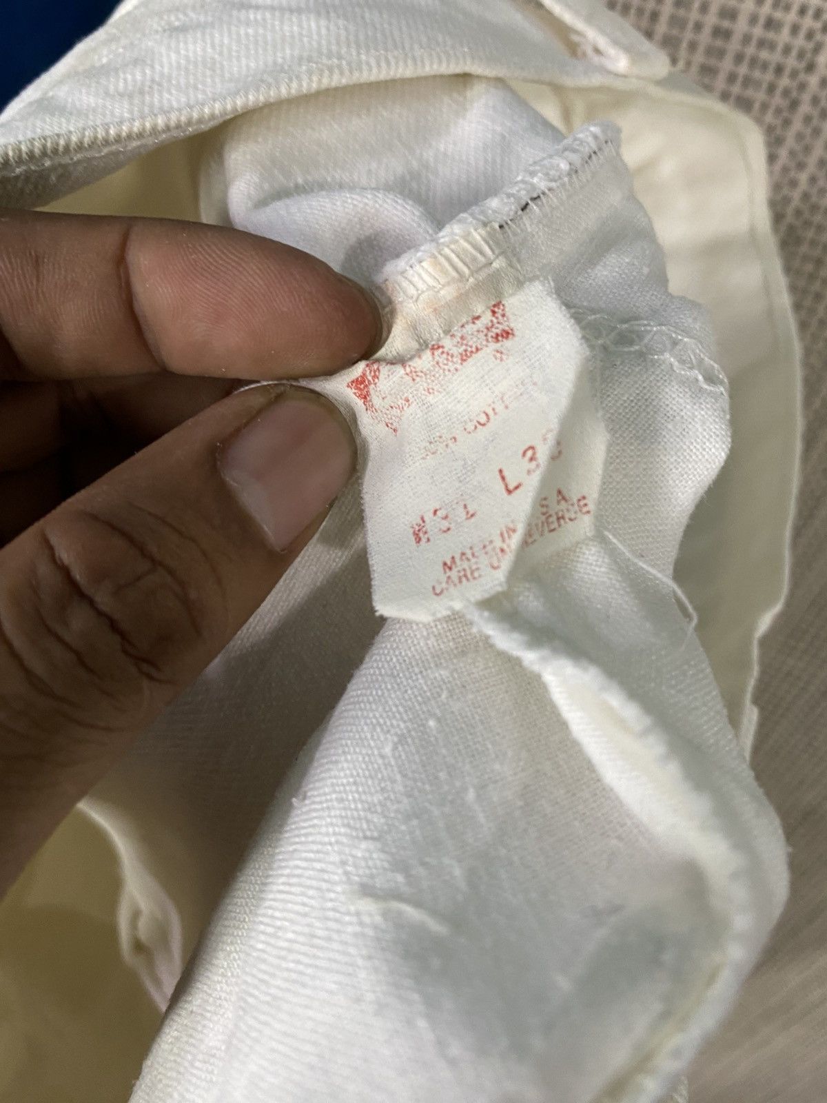 Levi's Vintage 90s levis orange tab regular fit white denim pant Size US 30 / EU 46 - 9 Thumbnail
