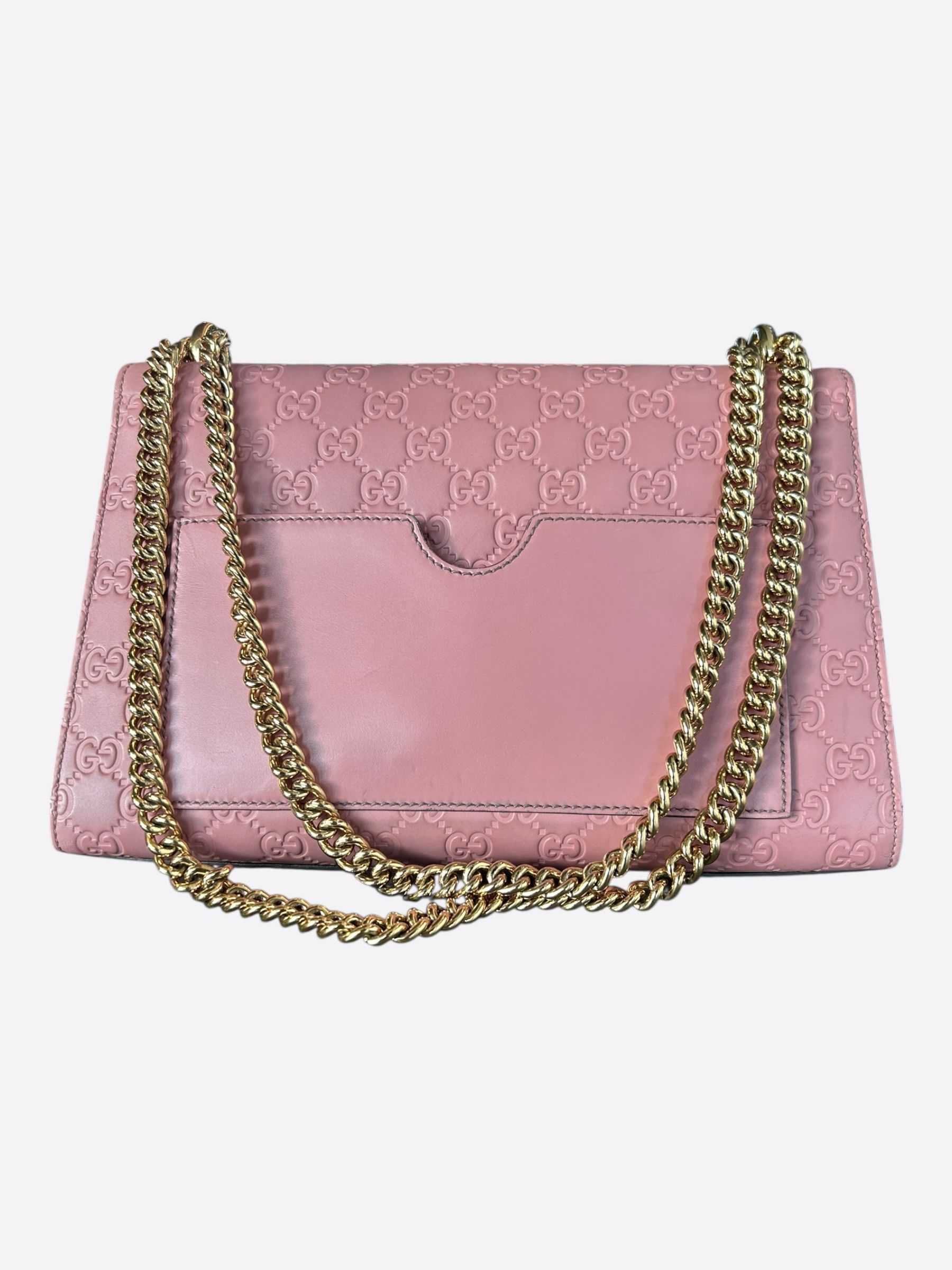 Gucci Gucci Pink Embossed GG Monogram Medium Shoulder Bag Size ONE SIZE - 3 Thumbnail
