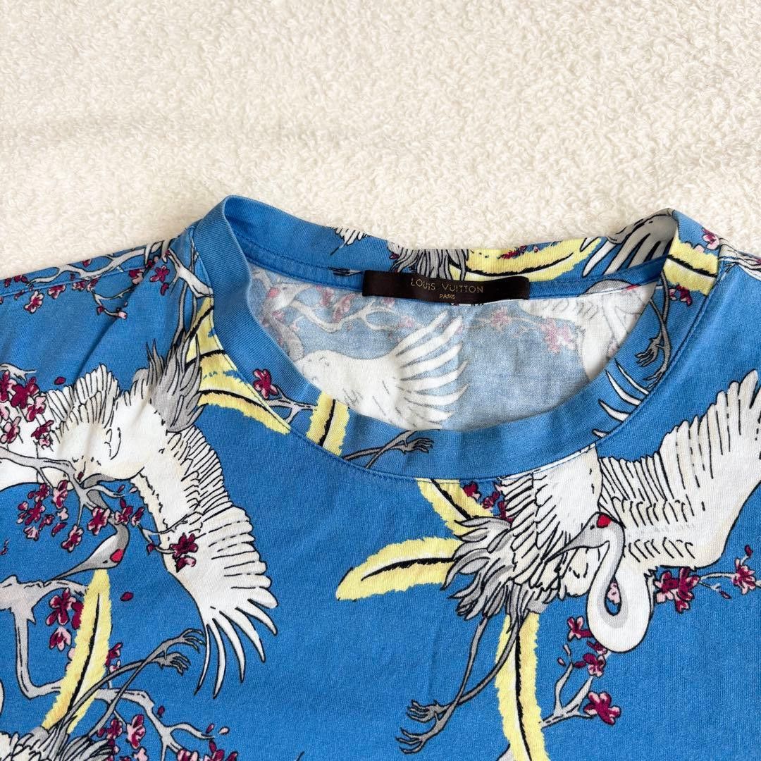 Louis Vuitton Louis Vuitton Crane Print Short Sleeve T-Shirt Blue Size US M / EU 48-50 / 2 - 2 Thumbnail