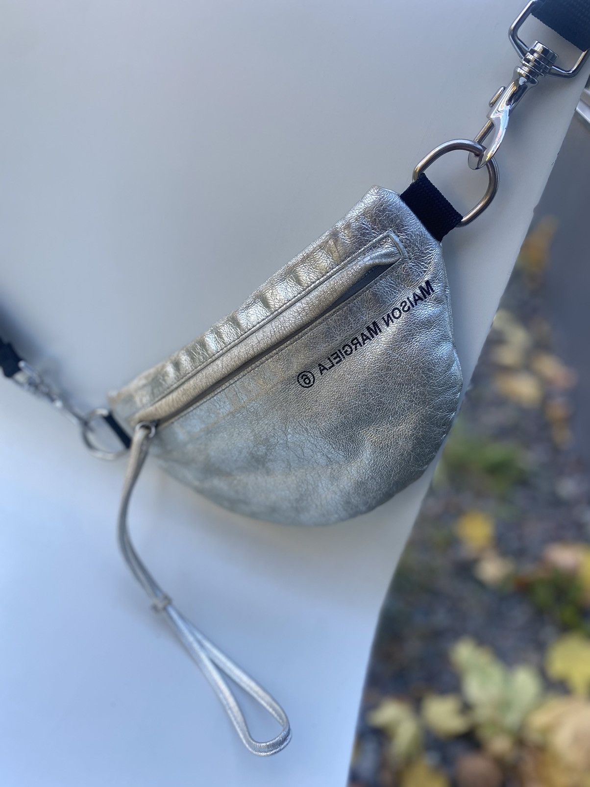 Maison Margiela MAISON MARGIELA TWO COMPARTMENT BUM BAG - SILVER Size ONE SIZE - 2 Thumbnail