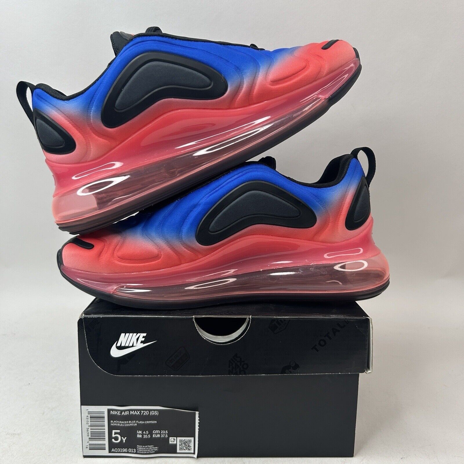 Nike Nike Air Max 720 GS “Racer Blue Crimson Red” 2024 Size US 6.5 / IT 36.5 - 4 Thumbnail