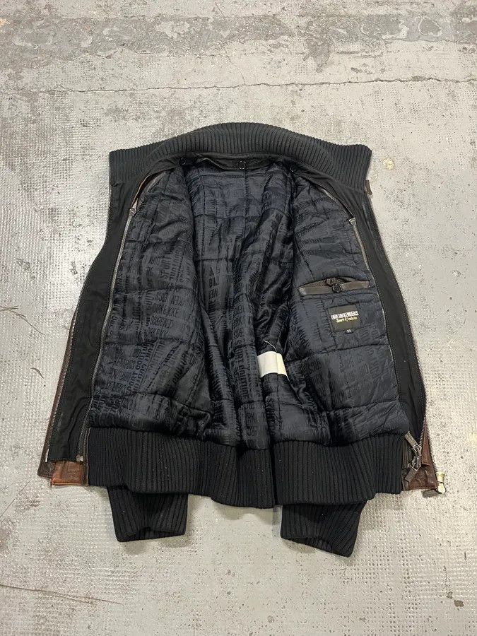 Dirk Bikkembergs AW2007 Dirk Bikkembergs Layered High Collar Brown Leather Jacket Size US M / EU 48-50 / 2 - 9 Thumbnail