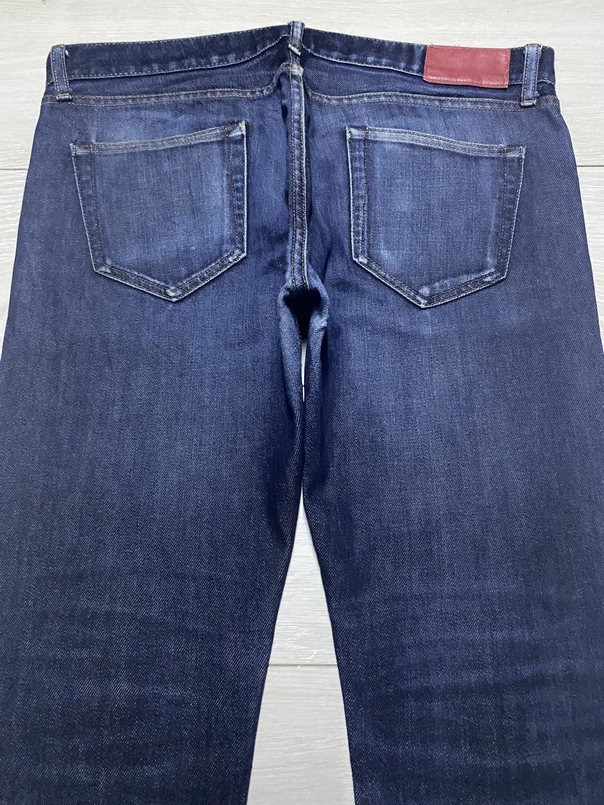 Undercover × Uniqlo Vintage Uniqlo Selvedge Blue wash Distressed Slim Fit Jeans Size US 35 - 4 Thumbnail