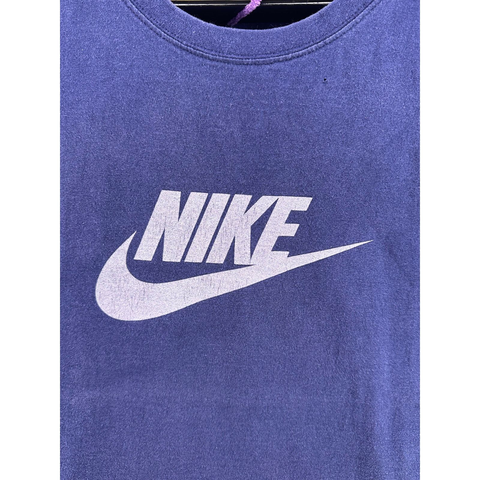 Nike Vintage 2000s Tag Nike Navy tank top Silver Print Size Large Size US L / EU 52-54 / 3 - 4 Thumbnail