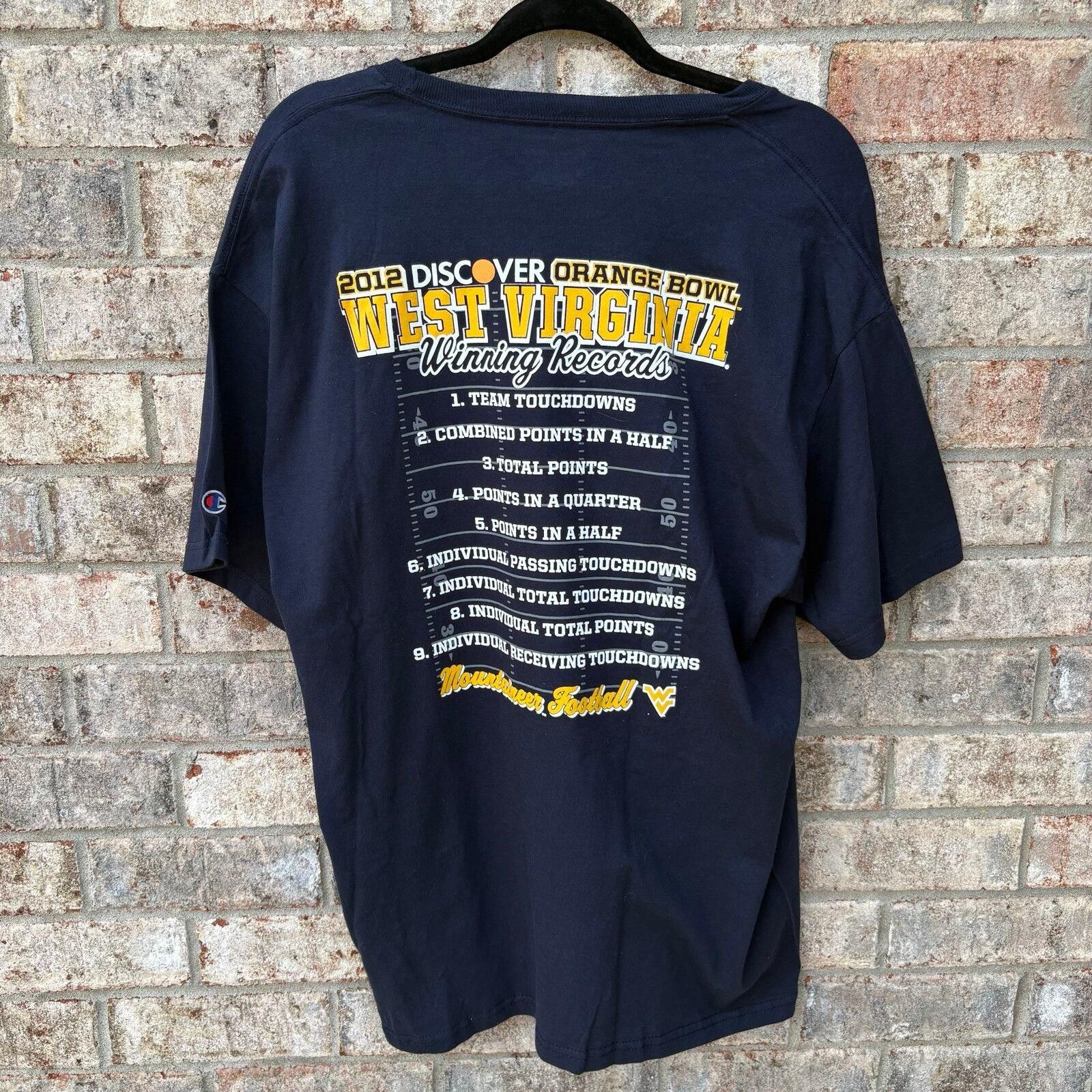Champion Vintage West Virginia 2012 football tee Size US L / EU 52-54 / 3 - 3 Thumbnail