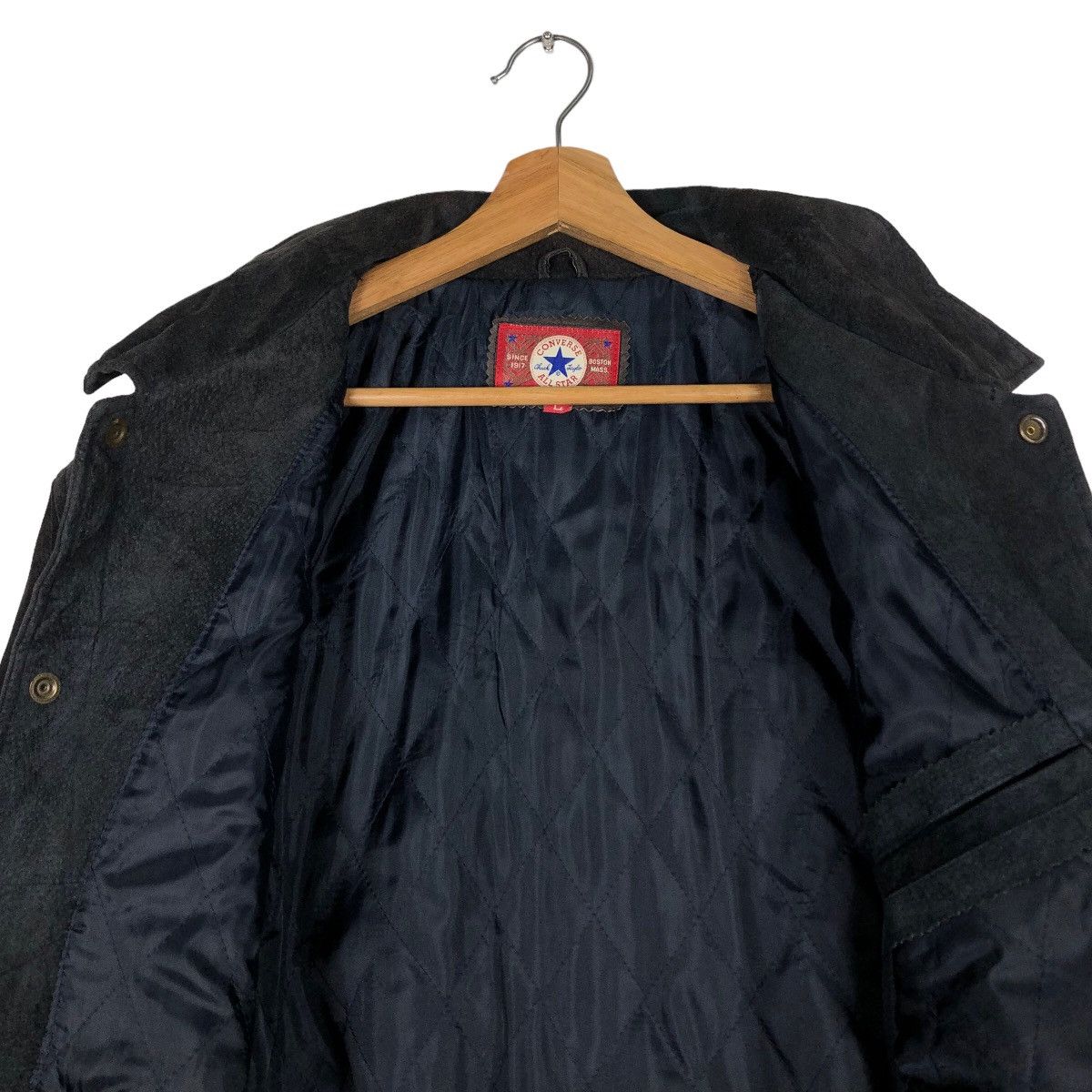Japanese Brand Vintage Bomber Jacket Leather Converse Boston Mass All Star Size US L / EU 52-54 / 3 - 11 Thumbnail