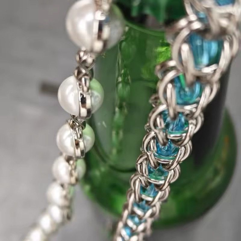 Japanese Brand × Jewelry 2 layer Natural Echo Blue Pearl WalletChain 🩵 Size ONE SIZE - 9 Thumbnail