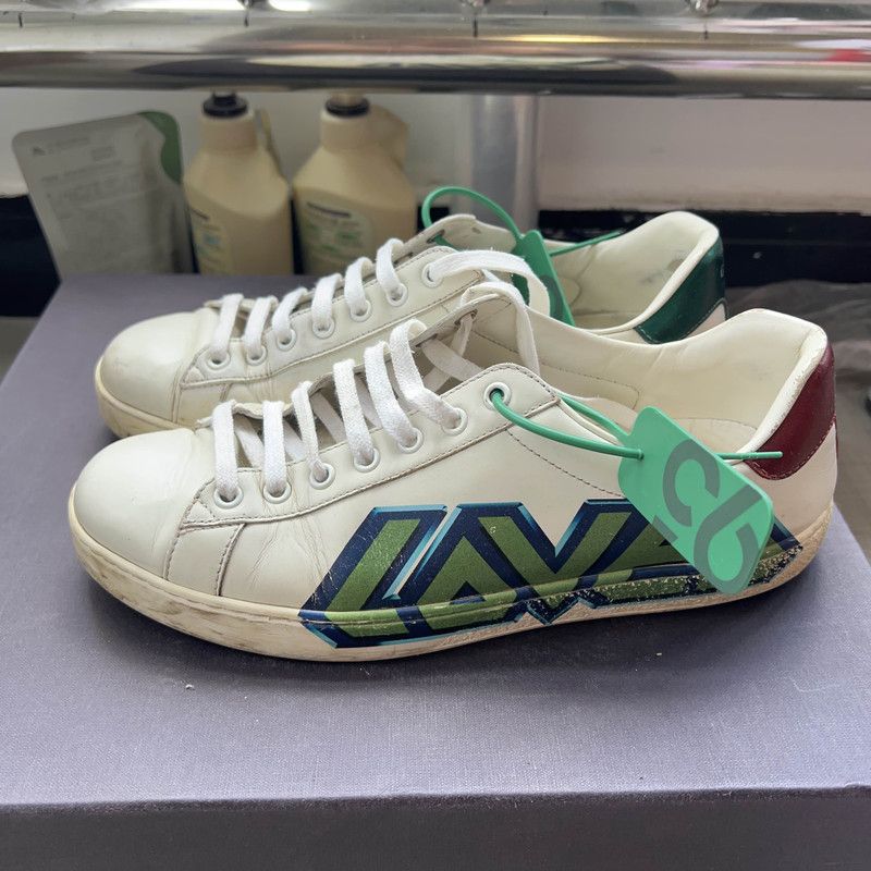 Gucci Gucci Ace Loved Vintage Leather Sneakers 0079 Size US 8 / EU 41 - 1 Thumbnail