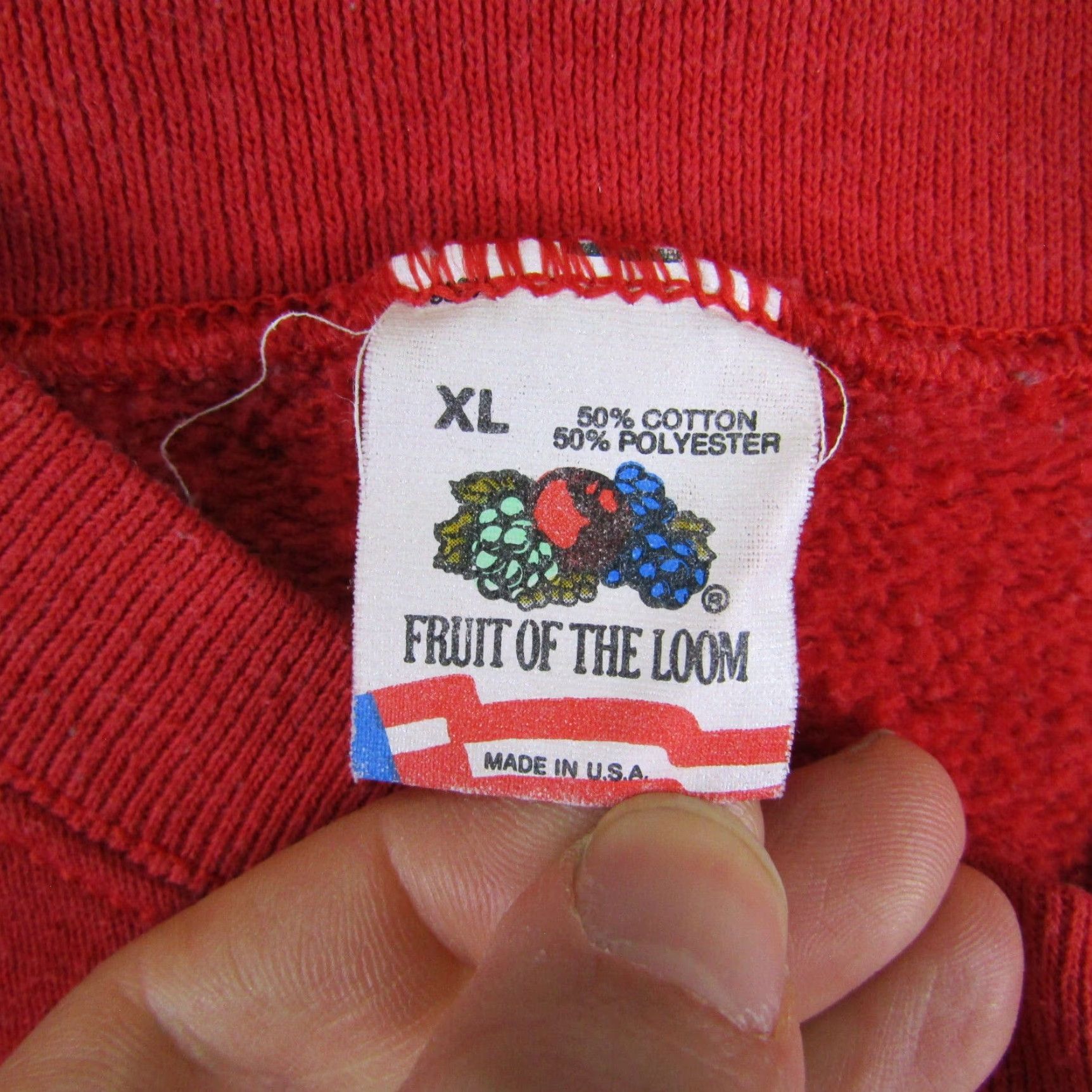 Fruit Of The Loom VINTAGE Christmas Mouse Sweatshirt Mens XL Red Fruit of the Loom Crewneck 90s Holiday Christmas Mens XL Red Sweatshirt Size US XL / EU 56 / 4 - 7 Thumbnail