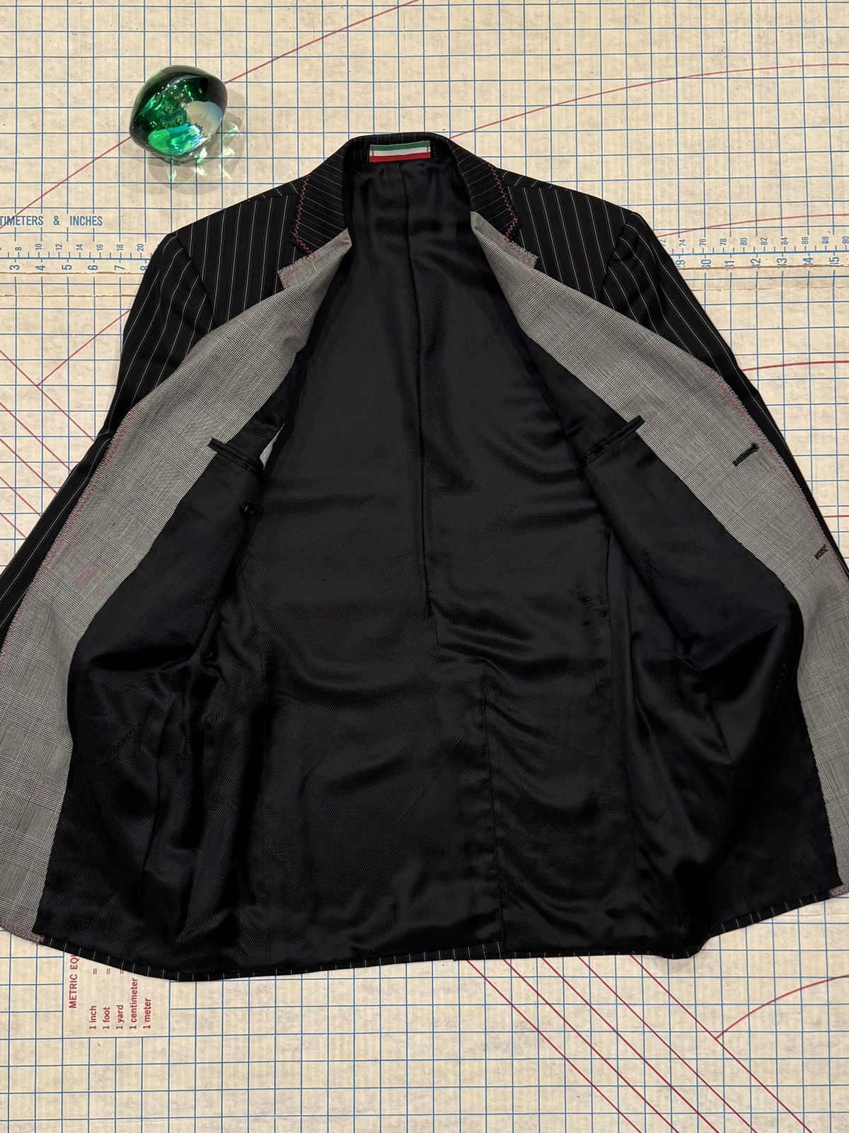 Moschino Moschino Pin Striped Blazer Black Avant Garde Jacket Size 42R - 8 Thumbnail