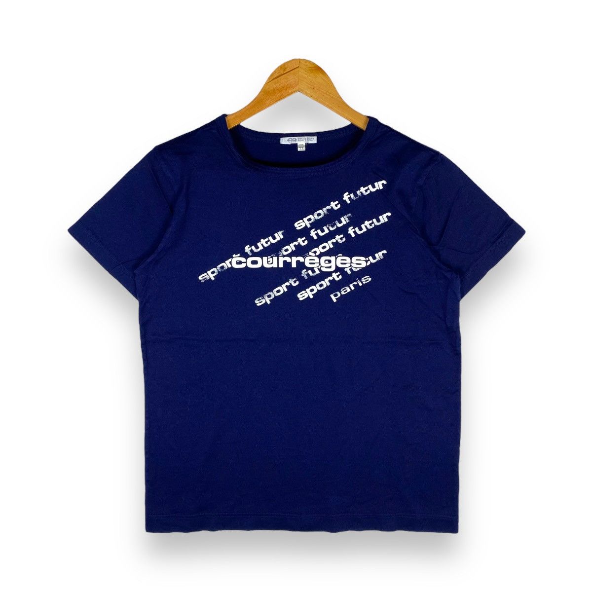 image of Courreges Sport Futur Size 11 Tee in Navy, Women's