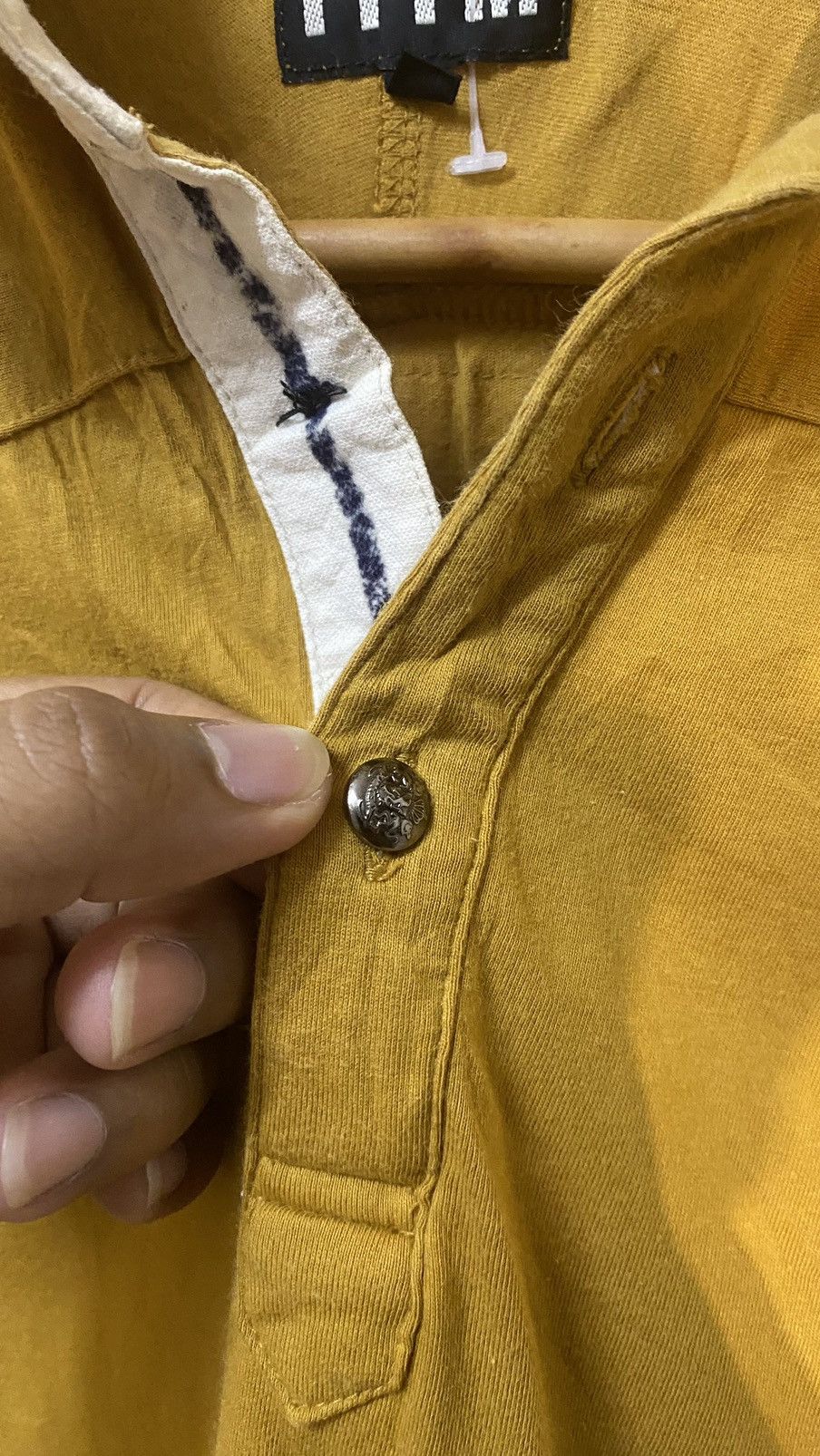 VINTAGE PPFM POLO TEE MUSTARD LARGE