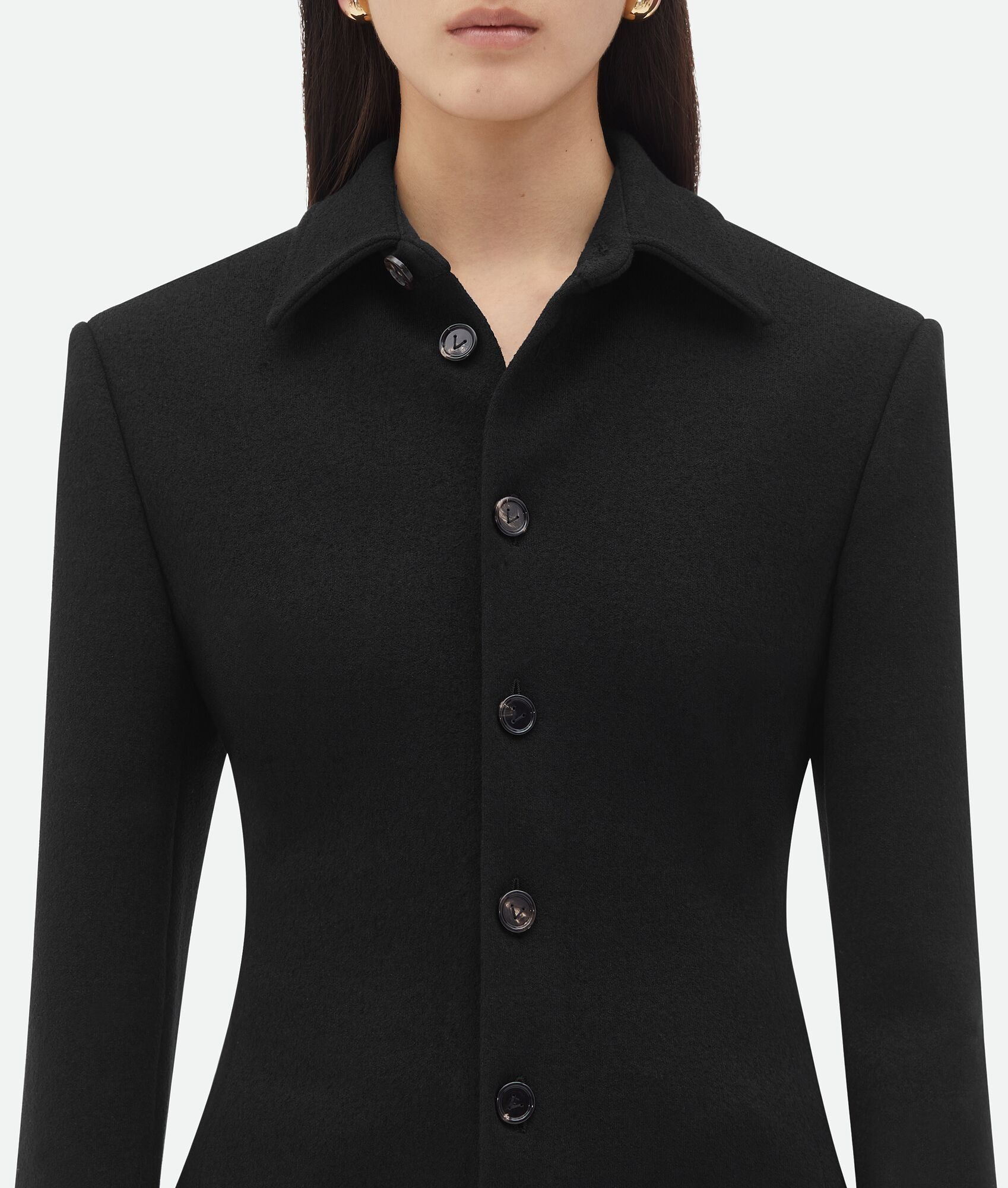 Bottega Veneta o1bcso1str0225 Compact Viscose Jacket in Black Size XS / US 0-2 / IT 36-38 - 5 Thumbnail