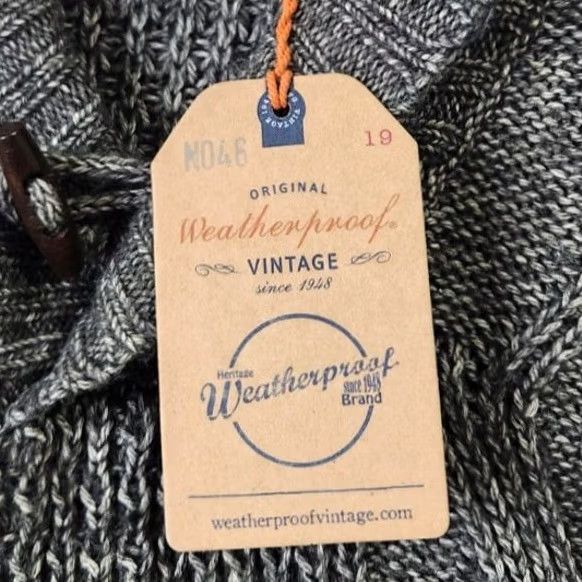 Weatherproof Weatherproof Mens Sweater L Cable-Knit Pullover Long Sleeve Gray-Green Size US L / EU 52-54 / 3 - 4 Thumbnail