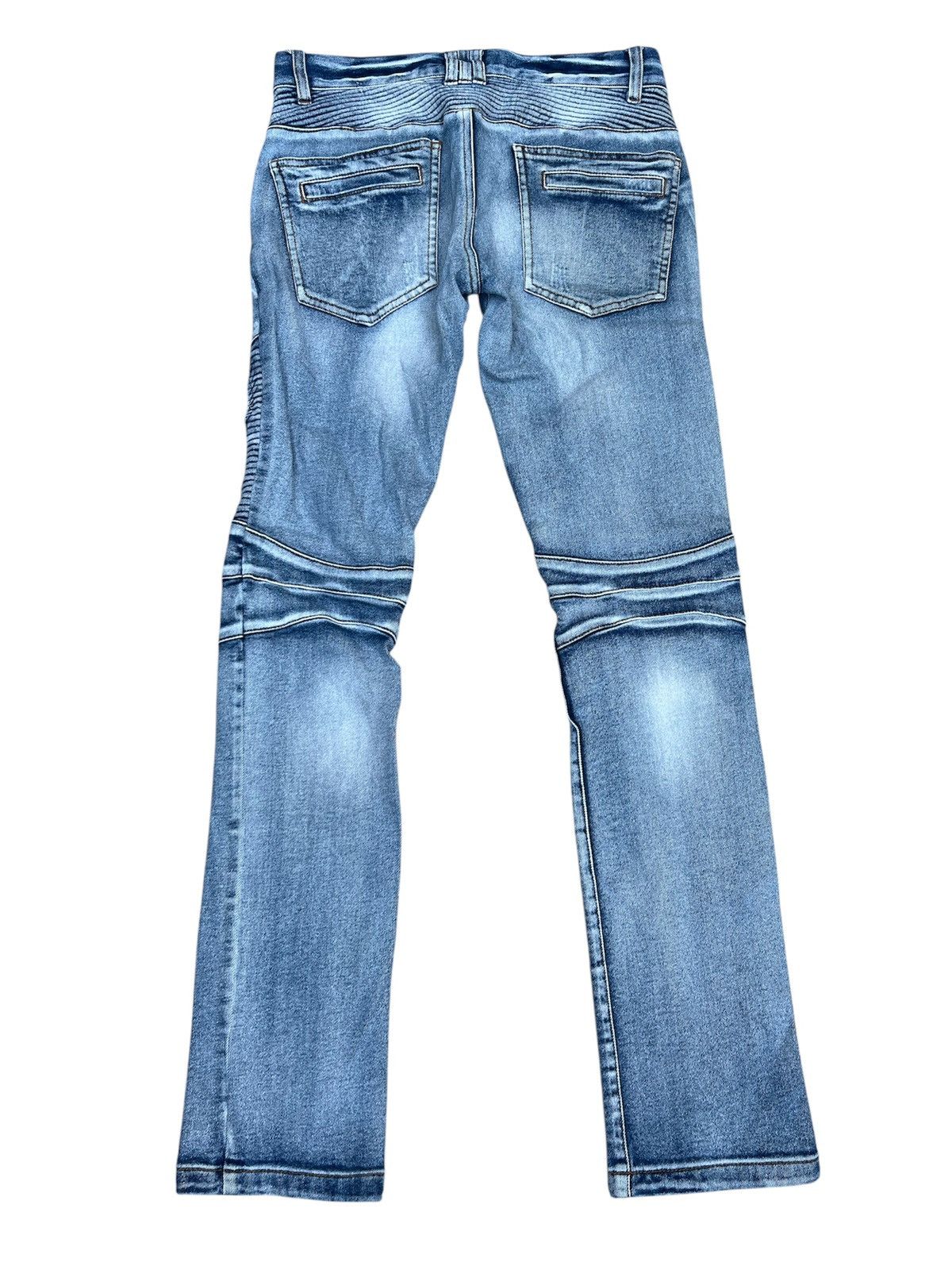 In The Attic In The Attic Homme Moto Distressed Denim Jeans Y2K Japan Size US 28 / EU 44 - 9 Thumbnail