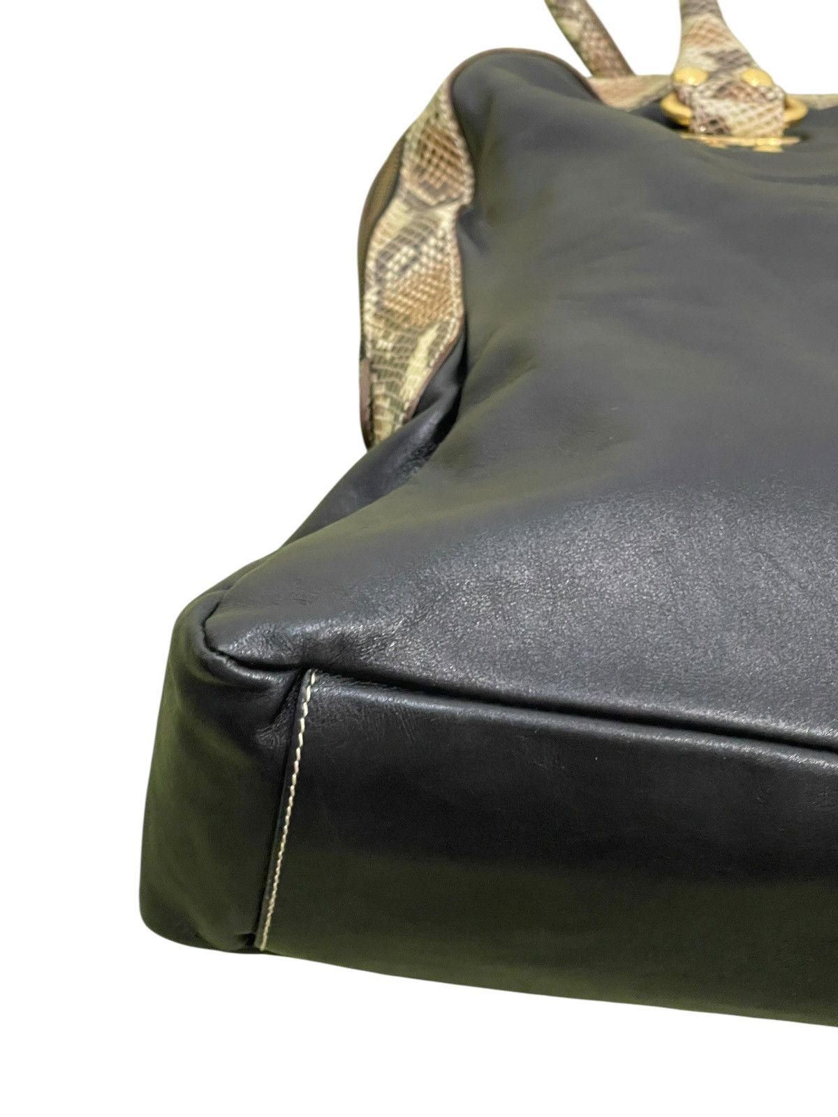 Genuine Leather Full Leather Guia’s Italy Python Tote Shoulder Bag 1🟩5 Size ONE SIZE - 8 Thumbnail