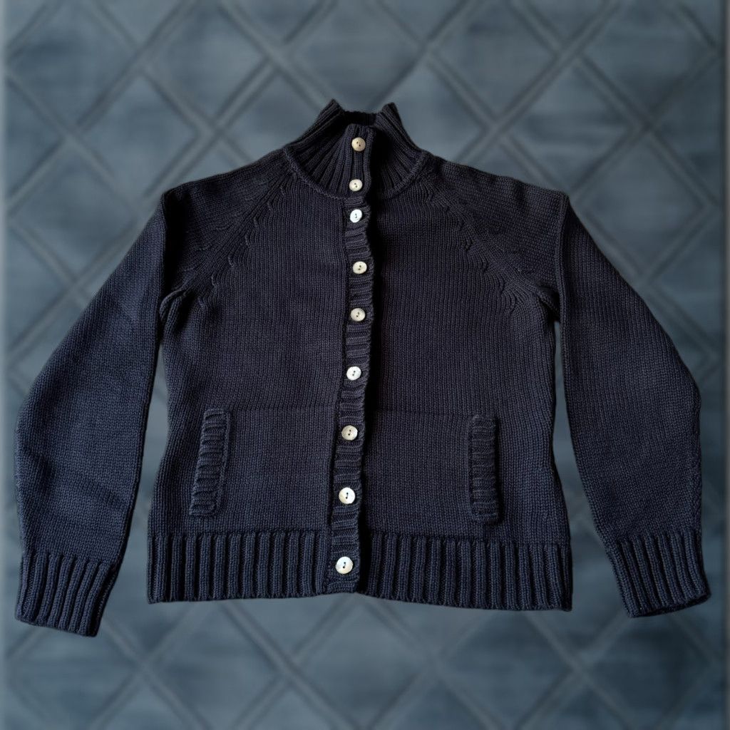 Lands' End VINTAGE Lands' End Sweater Cardigan Womens Medium 10-12 Black Japan Classic Retro Size M / US 6-8 / IT 42-44 - 1 Thumbnail