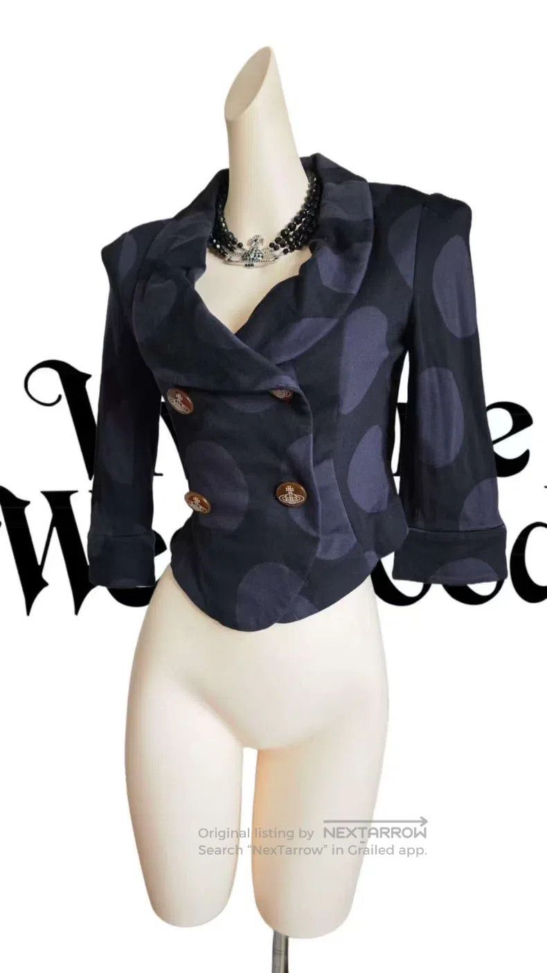 Vivienne Westwood Vivienne Westwood Vintage polka dot peplum collar jacket Size L / US 10 / IT 46 - 3 Thumbnail