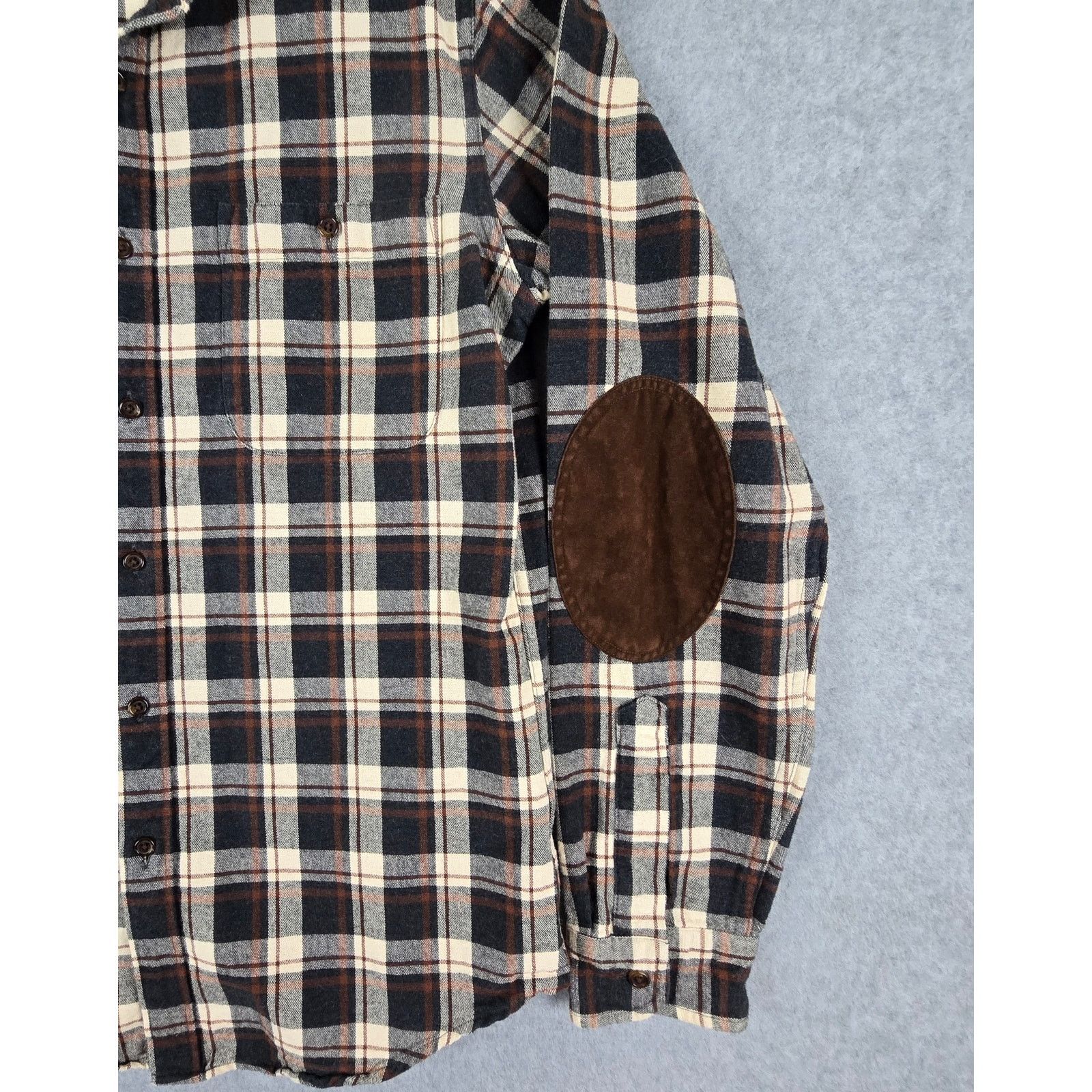 J.Crew J. Crew Mercantile Shirt Medium Brown Flannel Elbow Patches Size US M / EU 48-50 / 2 - 7 Thumbnail