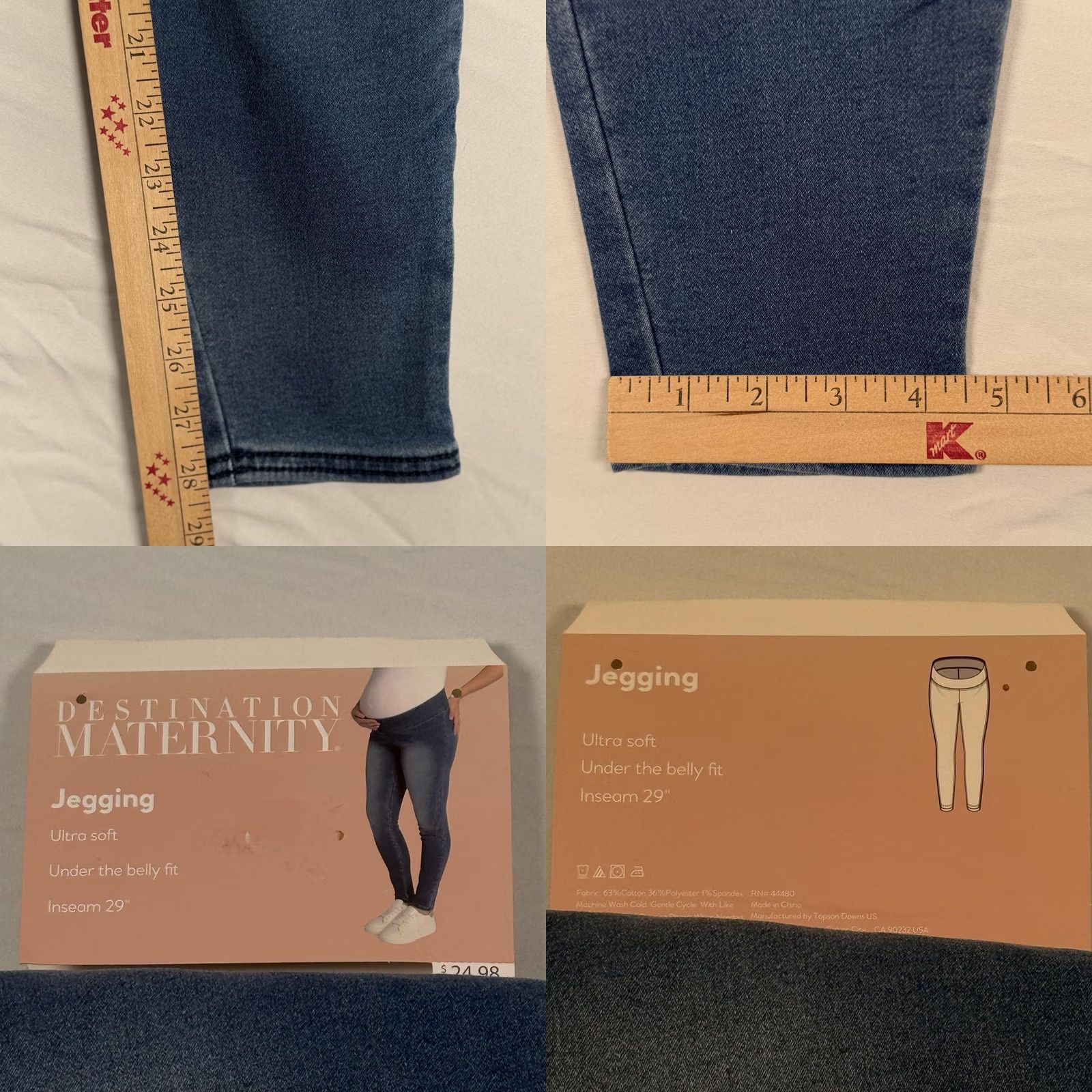 Vintage VINTAGE? No — Destination Maternity Leggings Jegging Denim Under Belly Soft Travel New Size 32" / US 10 / IT 46 - 8 Thumbnail