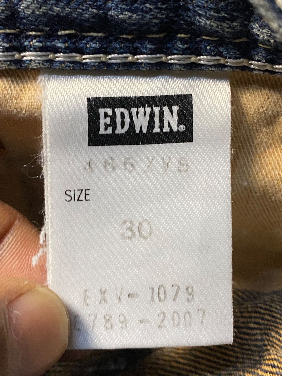 Edwin Vintage Edwin XV Embroidery Logo Distressed Jeans Size US 32 / EU 48 - 17 Thumbnail